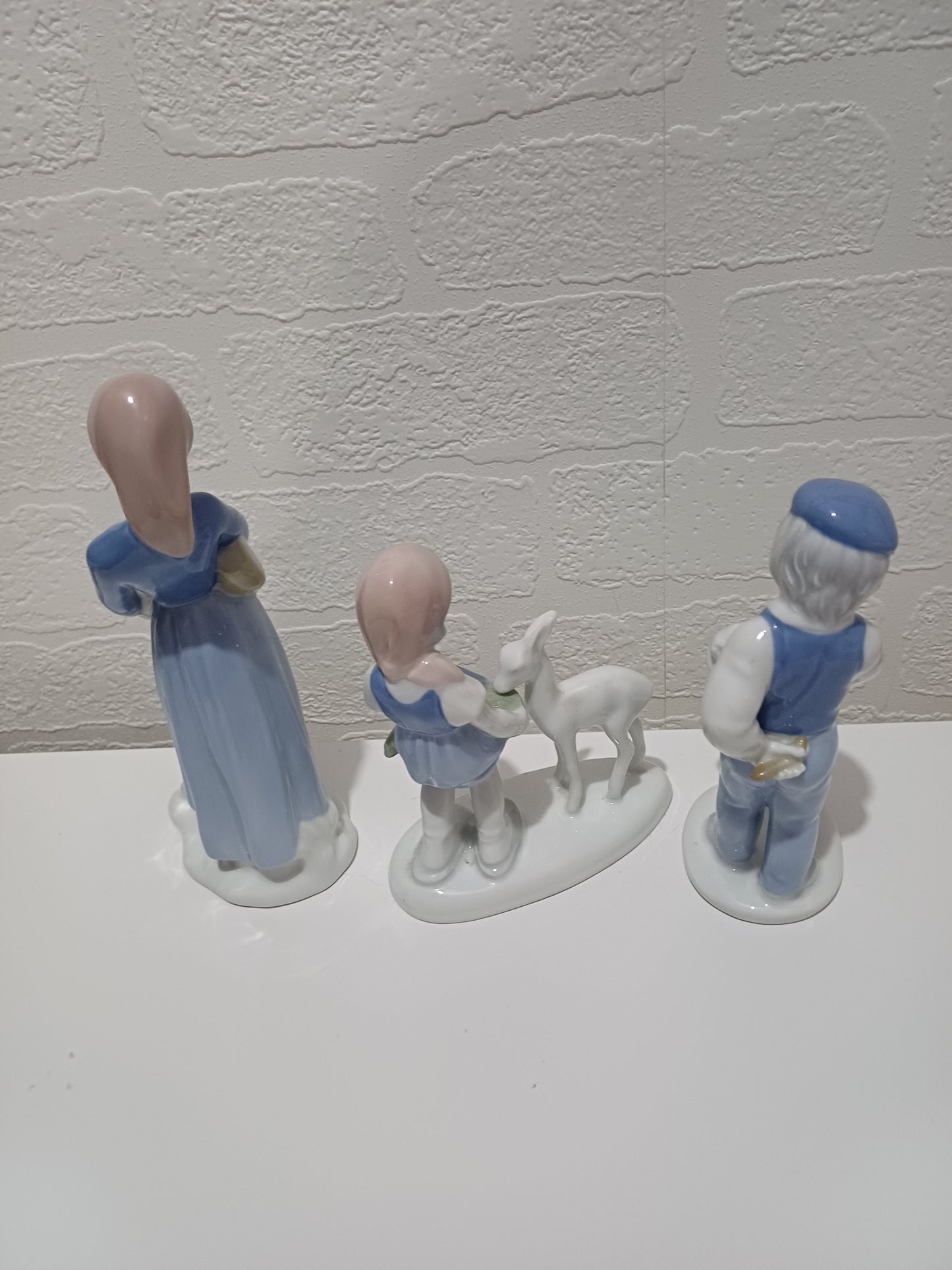 Vintage Gerold Porzellan Bavaria Figurines Set of 3 West Germany Porcelain Collectables