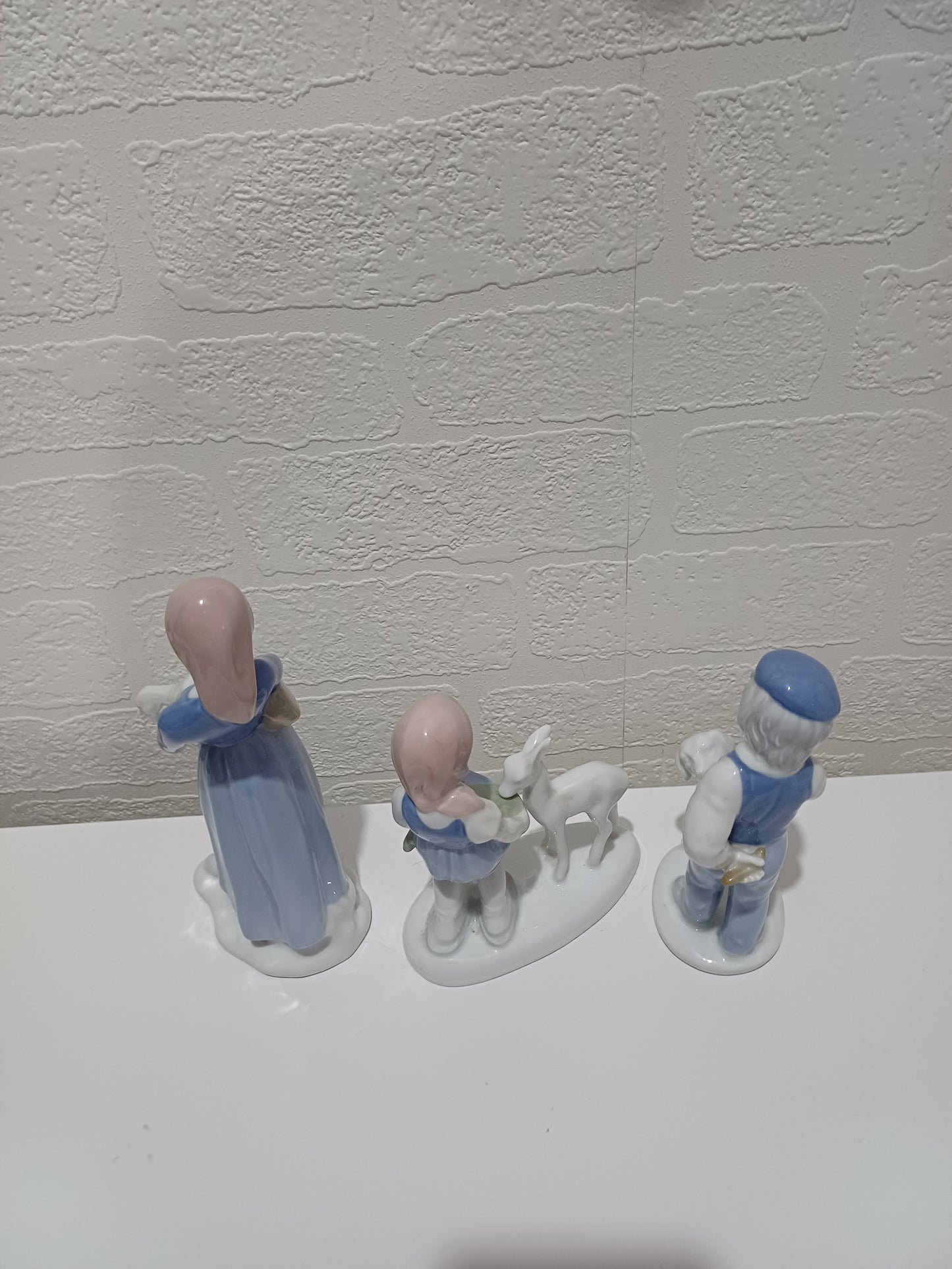 Vintage Gerold Porzellan Bavaria Figurines Set of 3 West Germany Porcelain Collectables