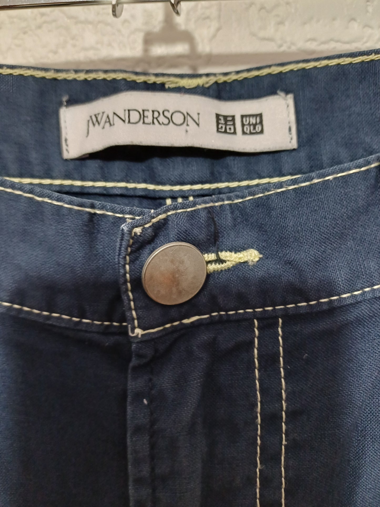 Women's Trousers JW Anderson x Uniqlo Navy Blue Contrast Stitch Size 12 - Very Good Condition