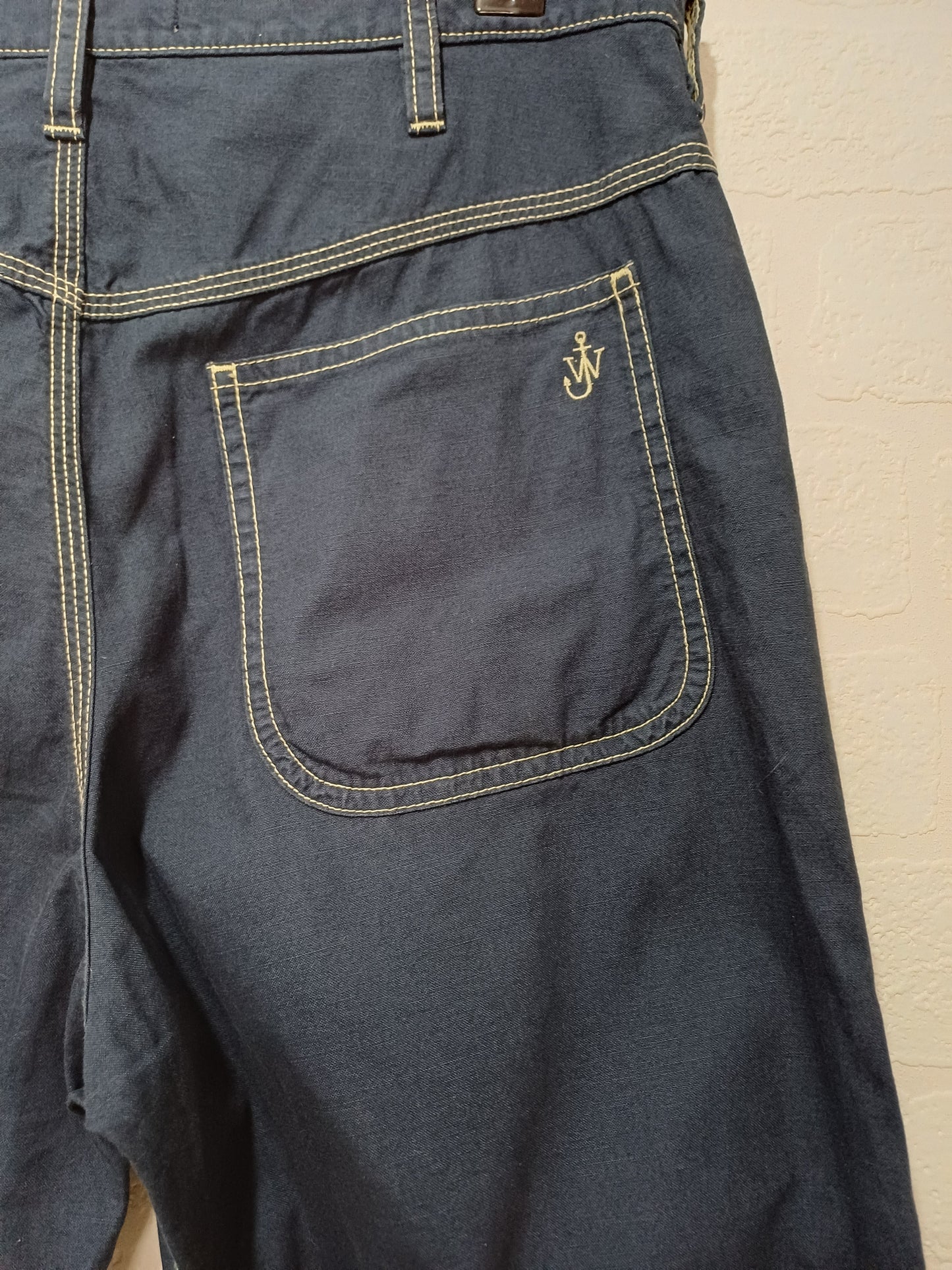 Women's Trousers JW Anderson x Uniqlo Navy Blue Contrast Stitch Size 12 - Very Good Condition