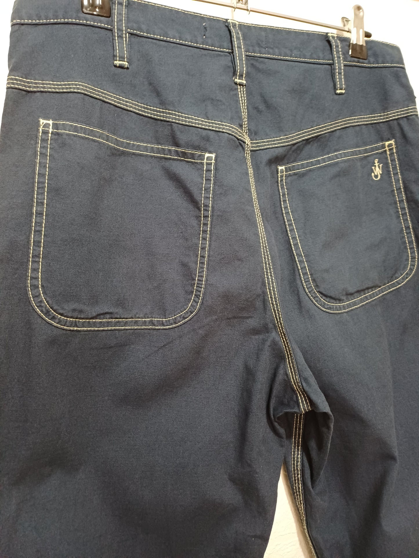 Women's Trousers JW Anderson x Uniqlo Navy Blue Contrast Stitch Size 12 - Very Good Condition