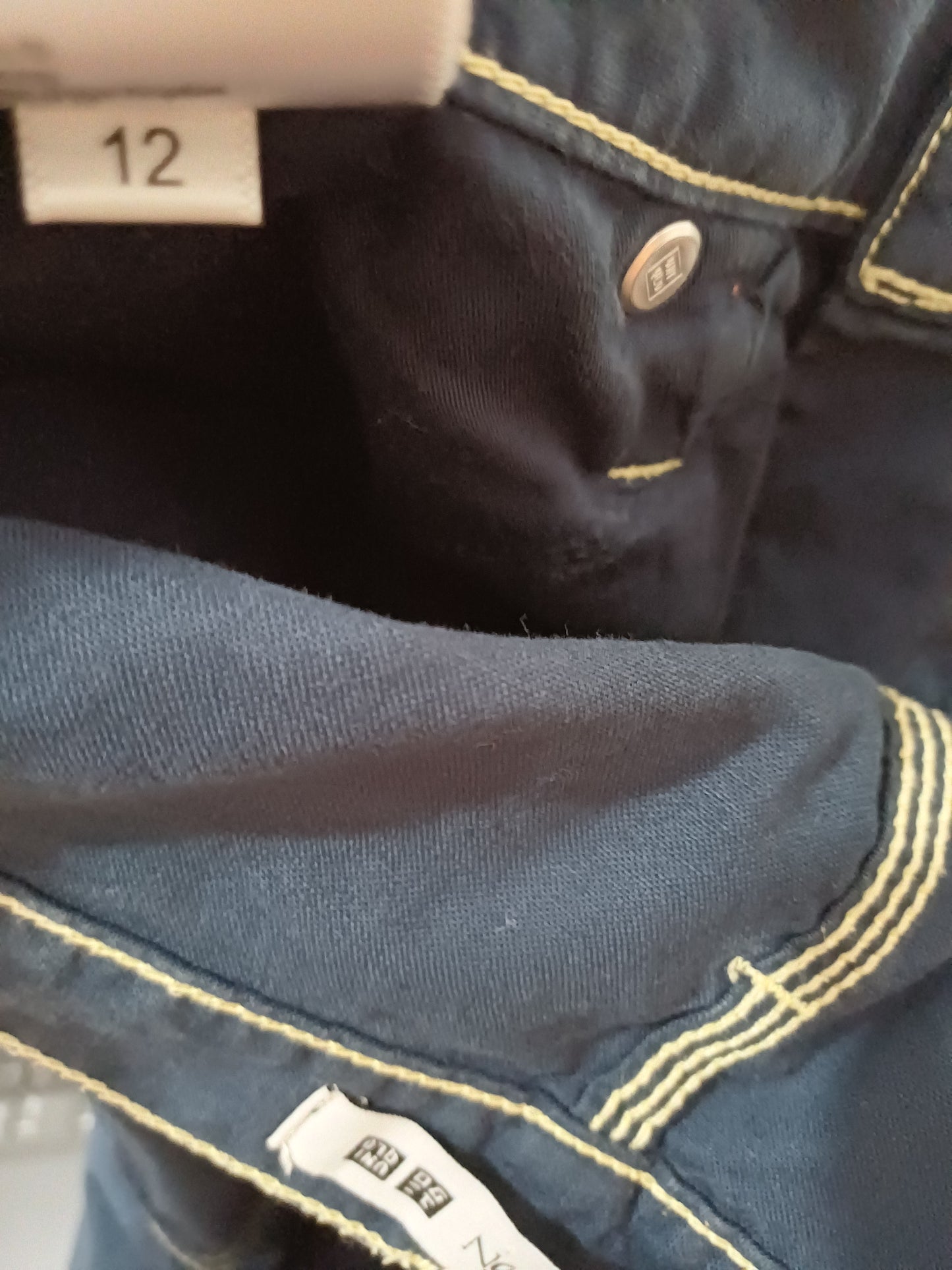 Women's Trousers JW Anderson x Uniqlo Navy Blue Contrast Stitch Size 12 - Very Good Condition