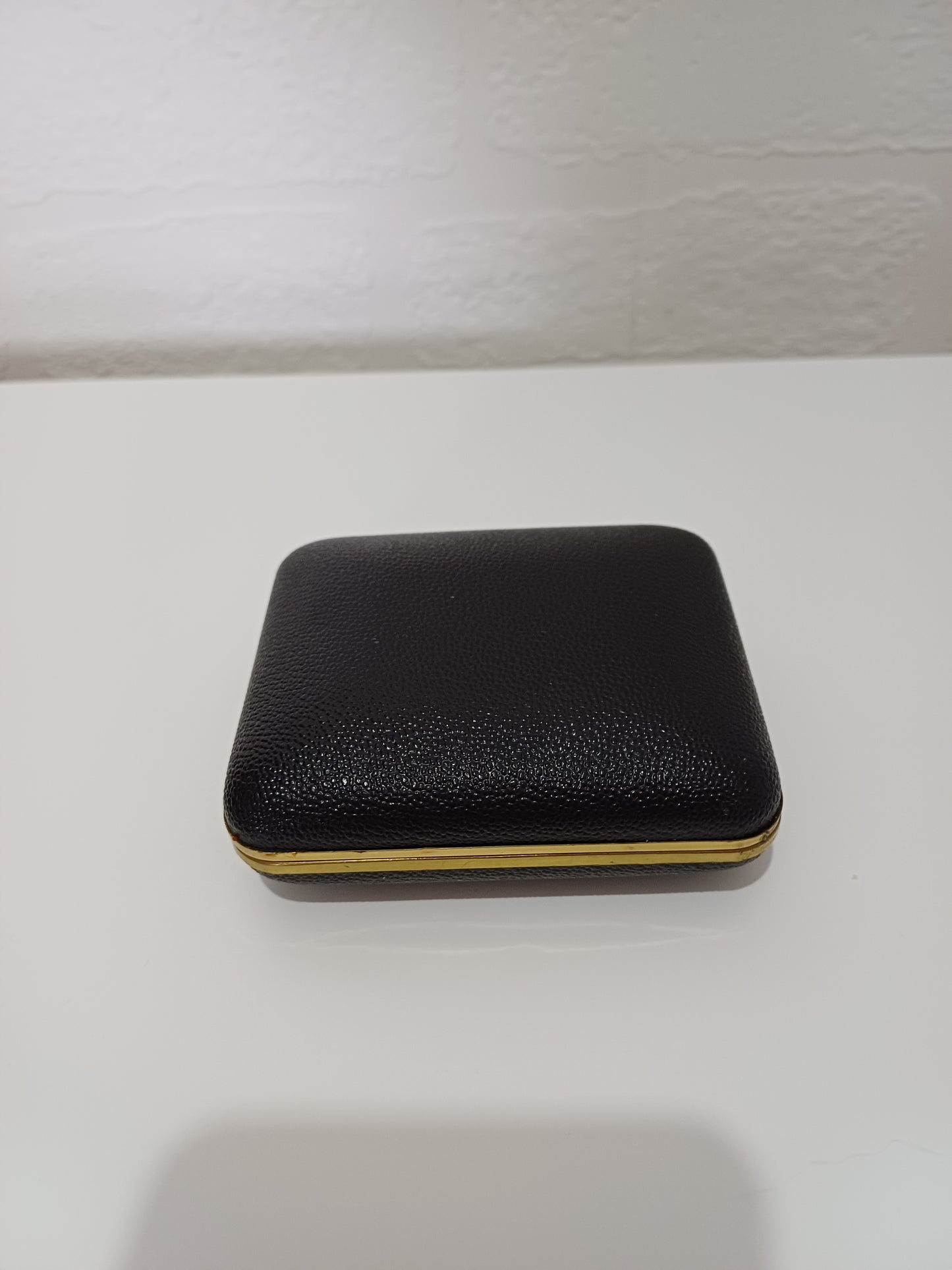 Vintage Tempora Folding Travel Alarm Clock Gold Tone 2 Jewels Movement Made in Germany - Very Good Vintage Condition
