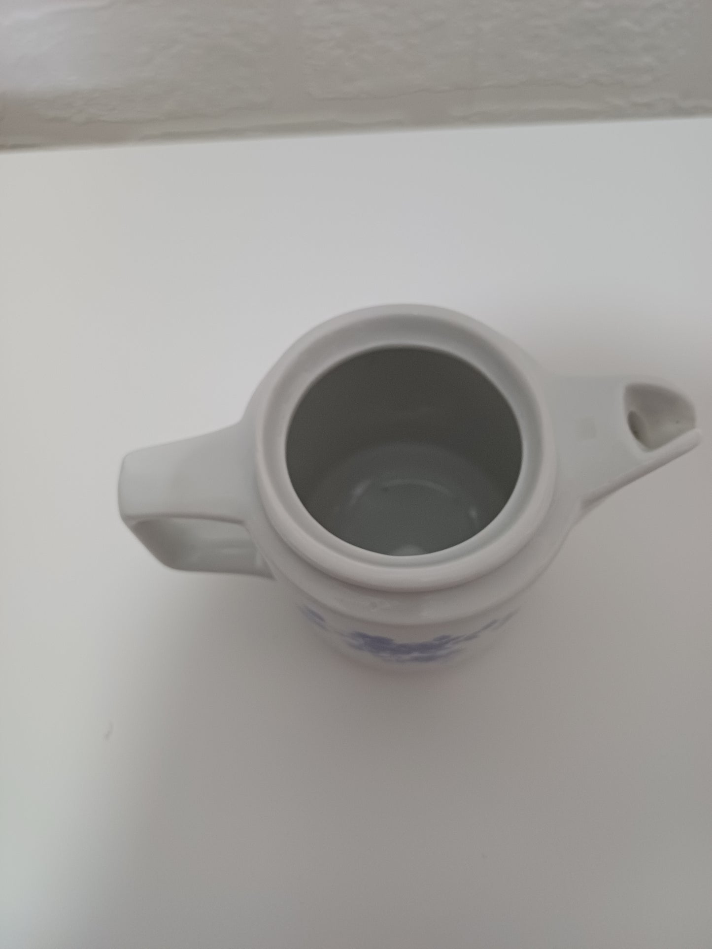 Lidded Milk Jug Jlmenau Rose Republic GDR East German Porcelain Blue Floral Pattern Dishwasher Safe - Very Good Vintage Condition
