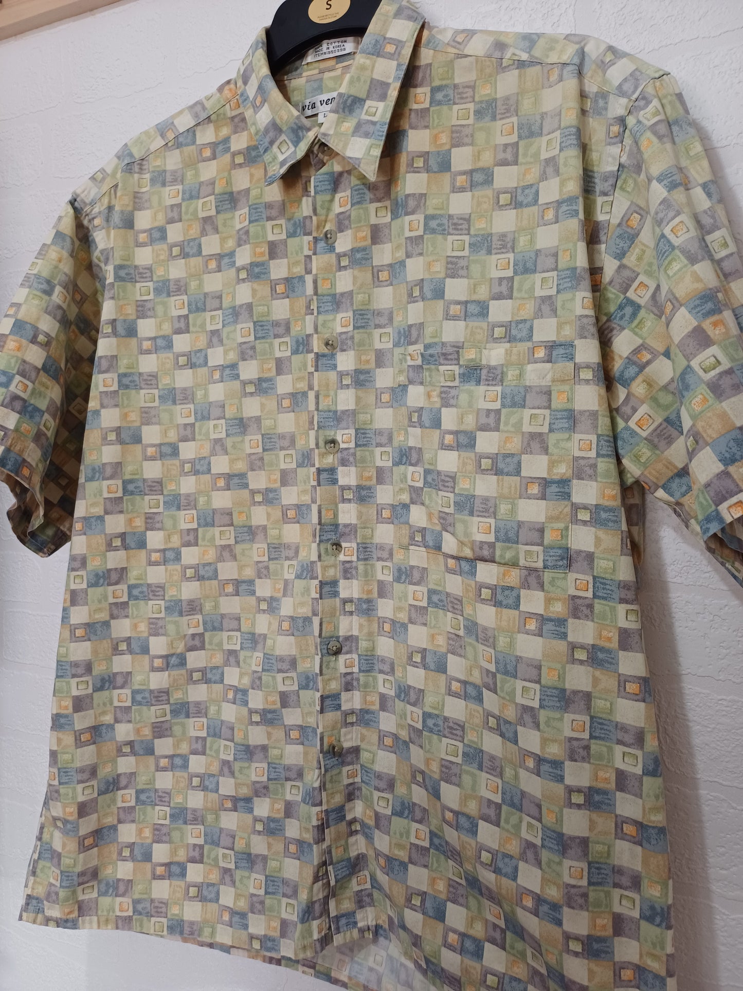 Via Veneto Multicolour Check Shirt Large 24" PTP - Very Good Condition