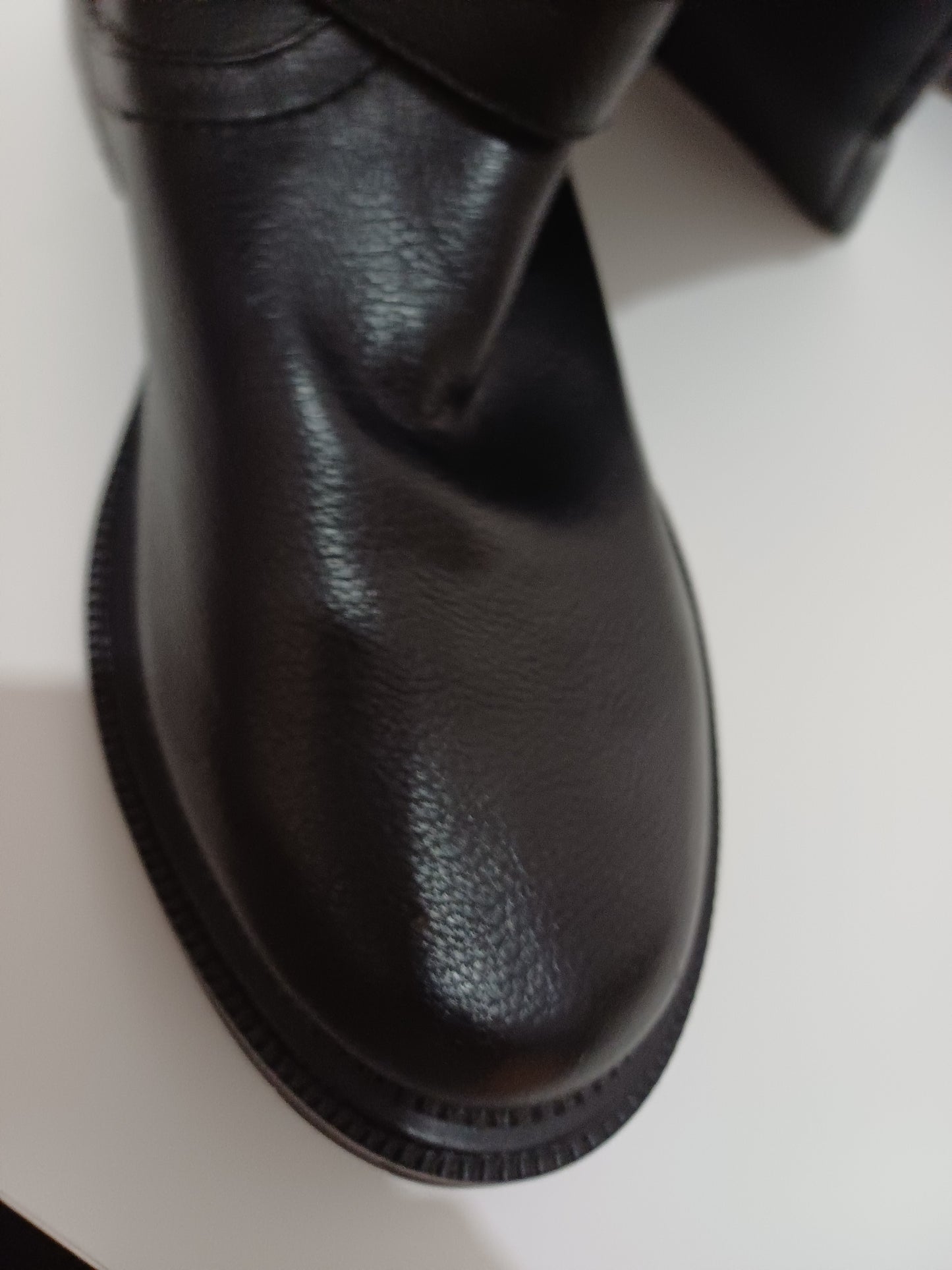 Women's Knee High Boots Simply Be Black Buckle Strap Side Zip Chunky Sole Wide Fit UK 6 - Like New Condition