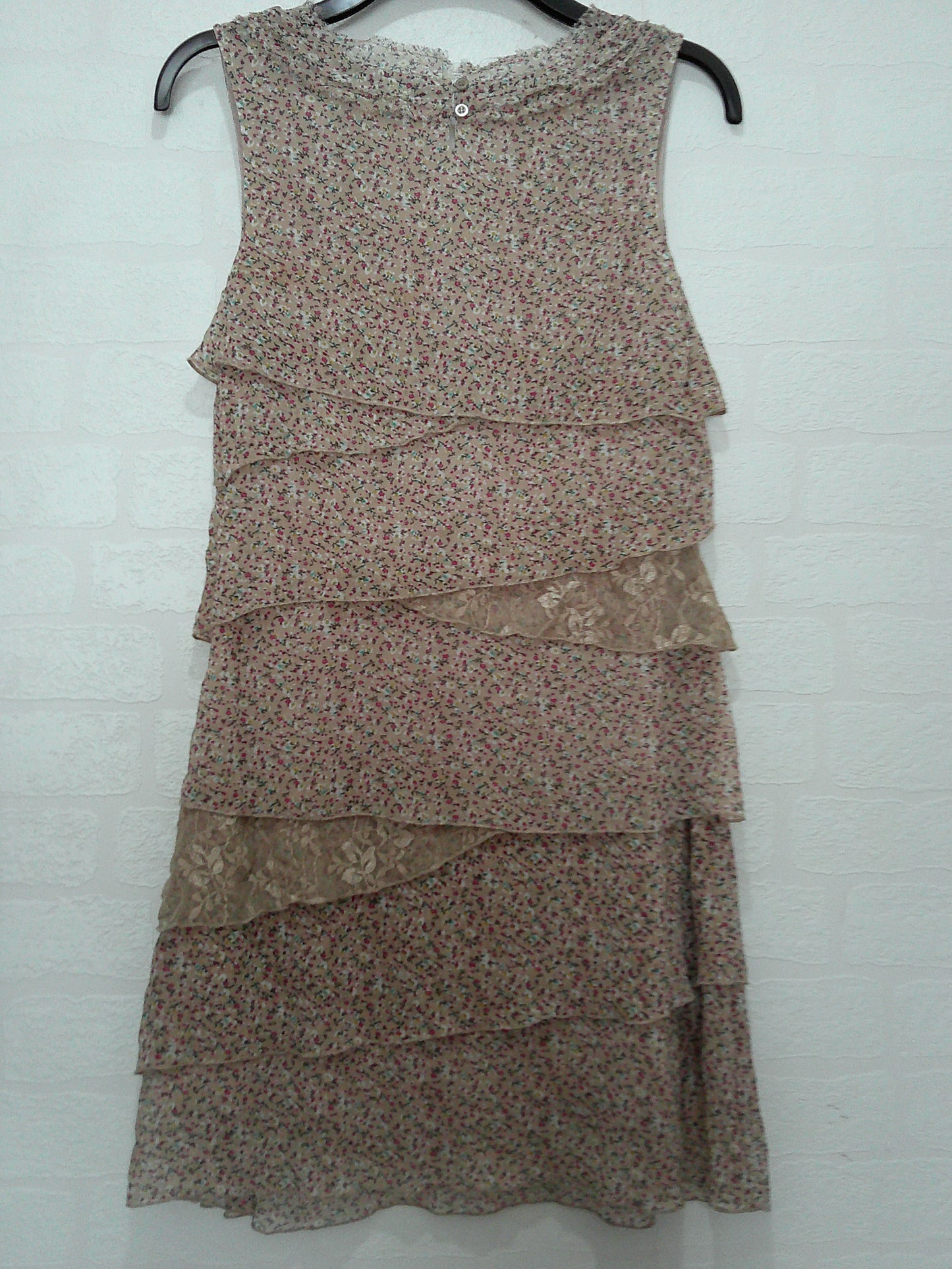 Jacqueline Riu Floral Tiered Dress Size 38EU/UK10 17" PTP - Very Good Condition