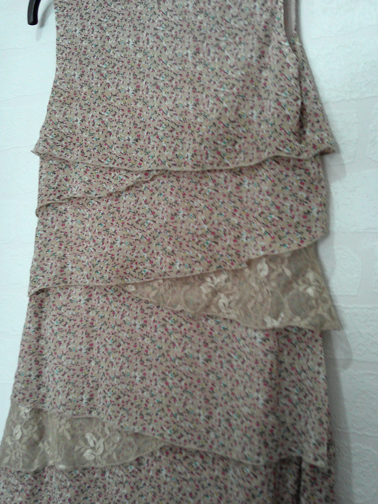 Jacqueline Riu Floral Tiered Dress Size 38EU/UK10 17" PTP - Very Good Condition