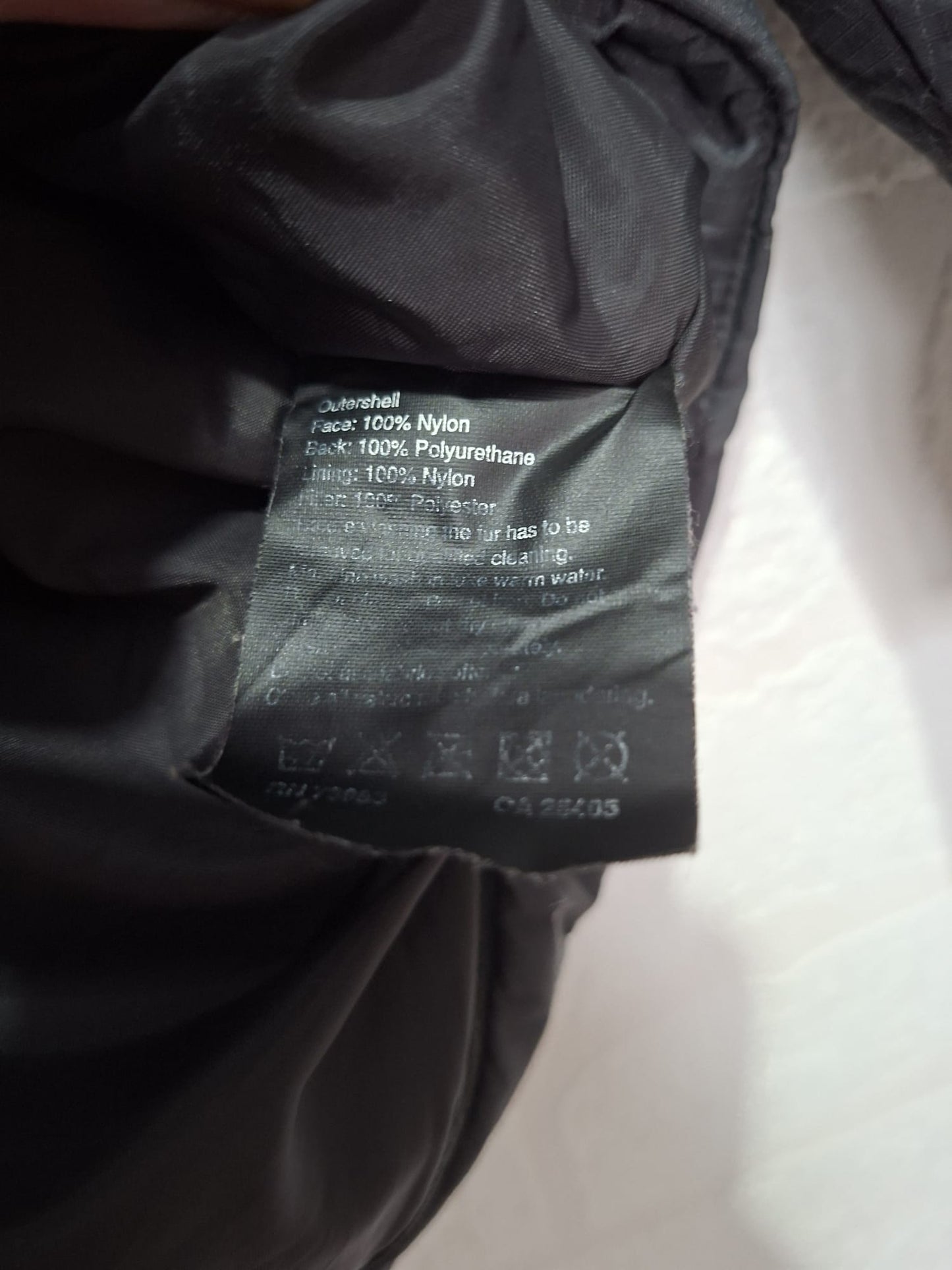 Helly Hansen Parker Charcoal Grey Jacket Faux Fur Hood Large 24" PTP - Very Good Condition