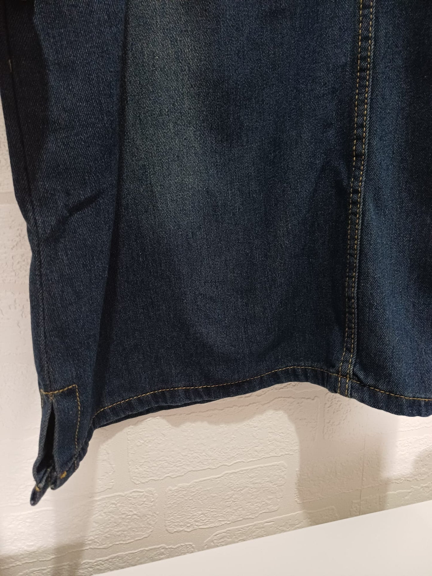 Women's Pinafore Midi Dress Blue Denim Shoulder Straps XXL Approx. 22" PTP - Very Good Condition