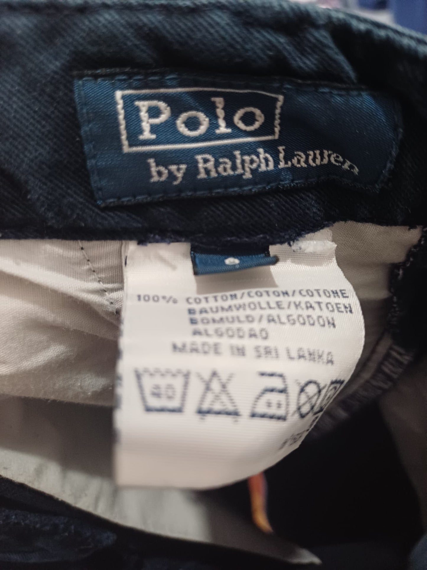 Women's Chino Shorts Polo Ralph Lauren Navy Blue Size 8 Approx. 26" Waist - Very Good Condition