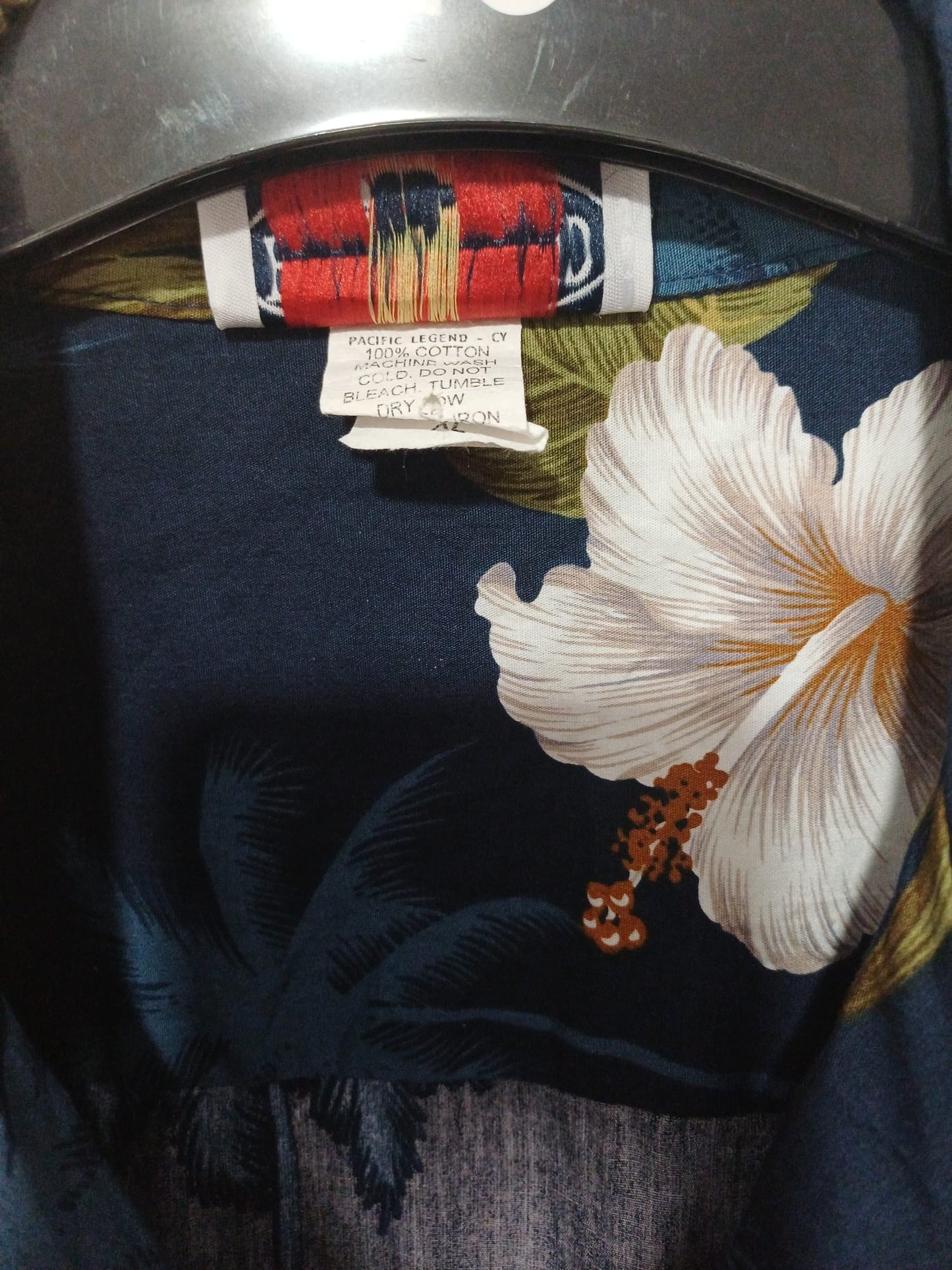 Men's Shirt Pacific Legend Floral Palm Tree Print XL Approx. 25" PTP - Very Good Condition