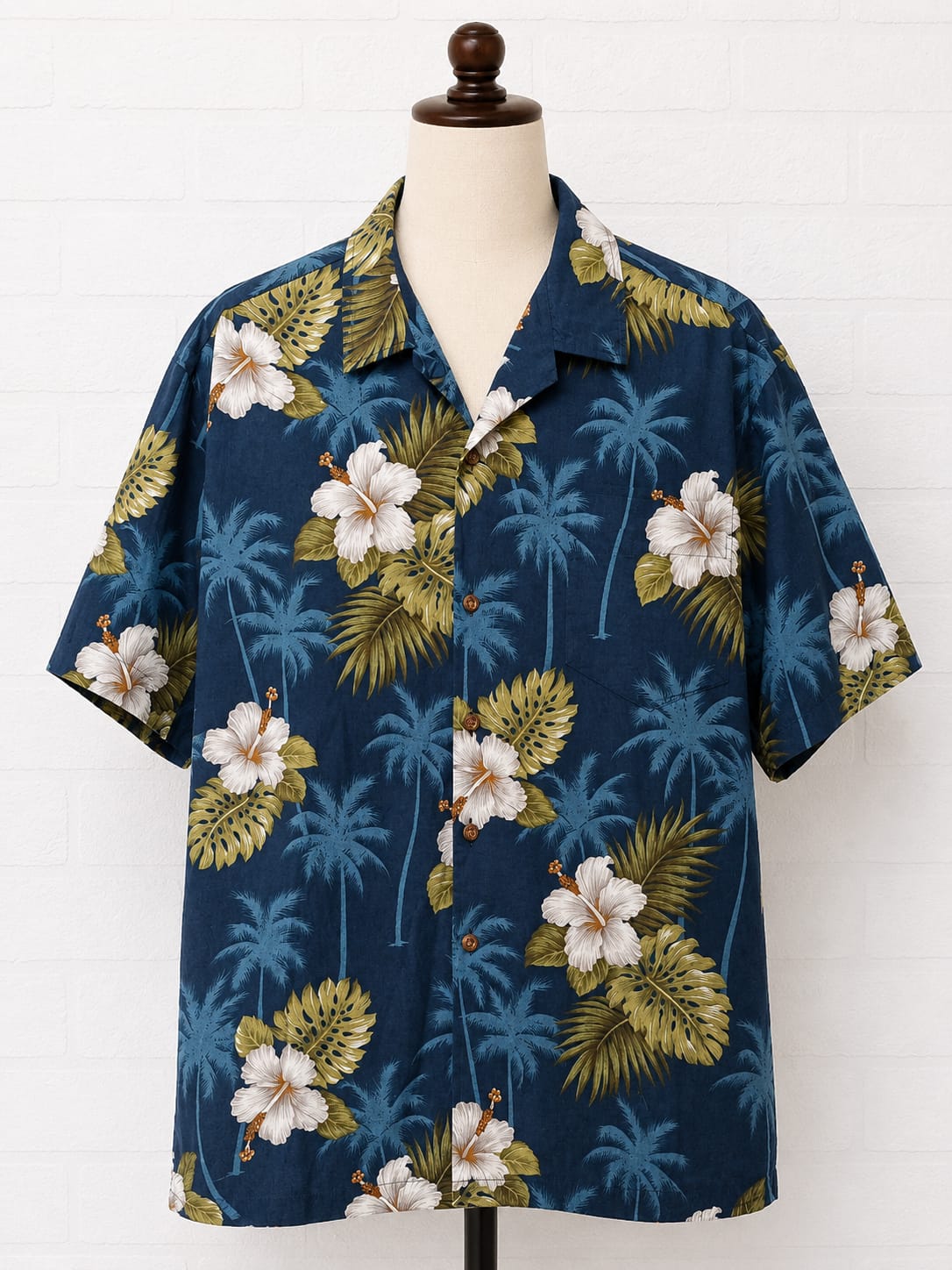 Men's Shirt Pacific Legend Floral Palm Tree Print XL Approx. 25" PTP - Very Good Condition