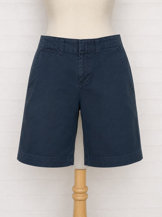 Women's Chino Shorts Polo Ralph Lauren Navy Blue Size 8 Approx. 26" Waist - Very Good Condition