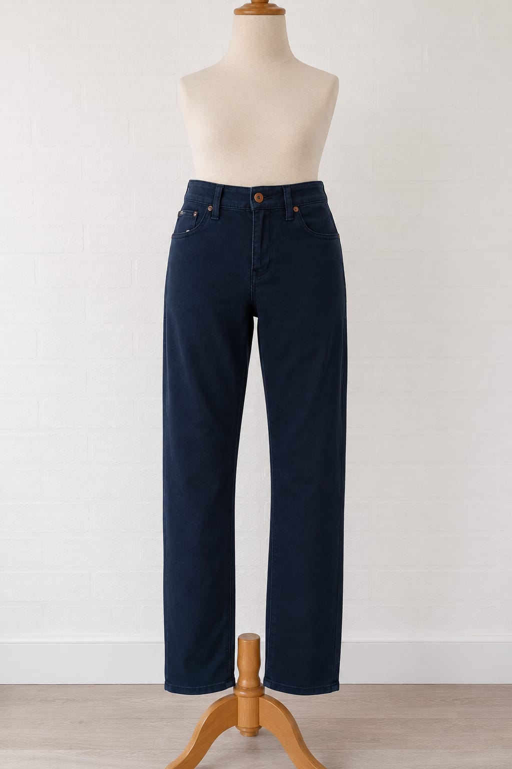 Women's Jeans Polo Jeans Company Ralph Lauren Navy Straight/Skinny Leg Embroidered Logo Size W30 L31 - Very Good Condition