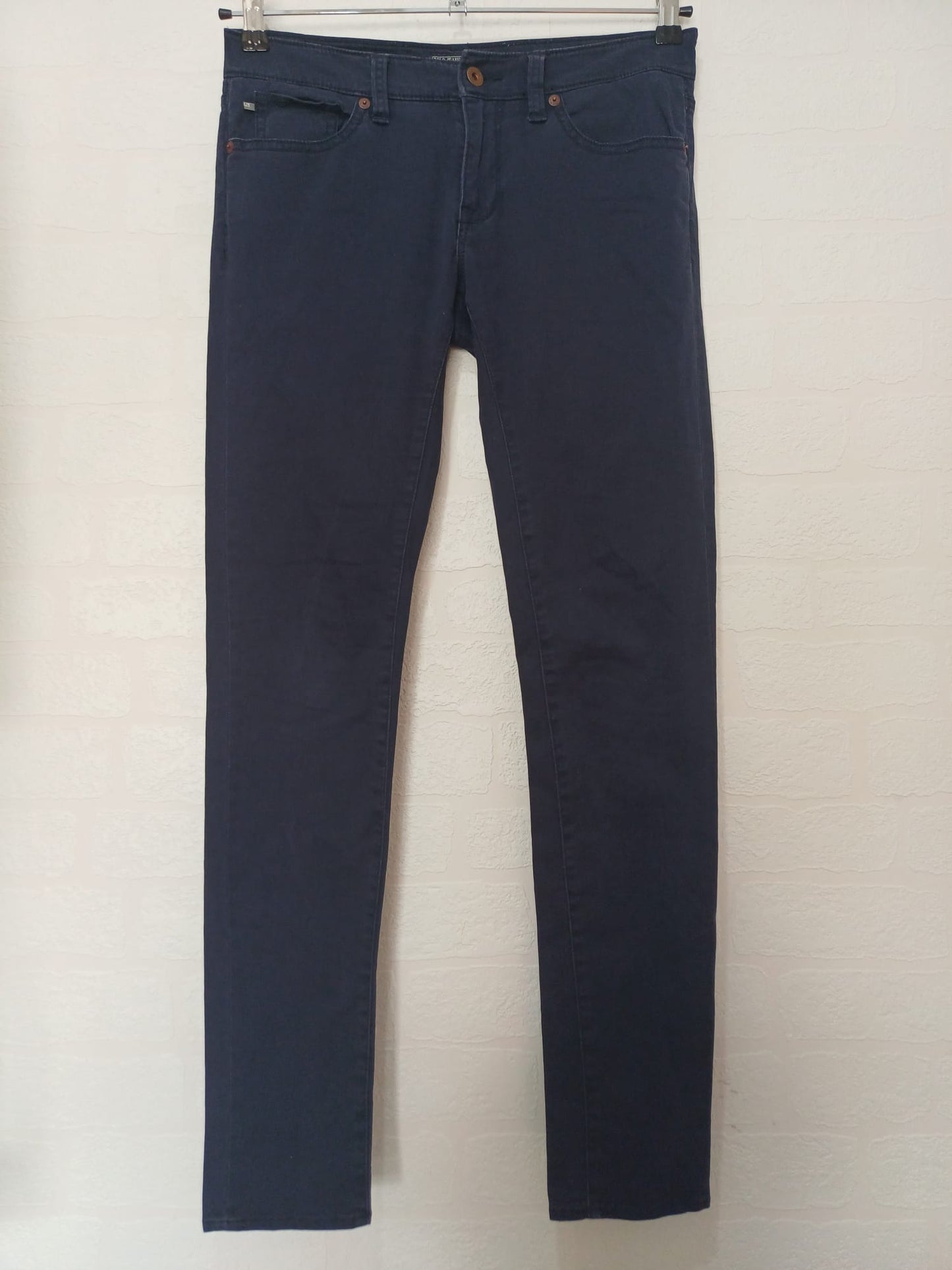 Women's Jeans Polo Jeans Company Ralph Lauren Navy Straight/Skinny Leg Embroidered Logo Size W30 L31 - Very Good Condition