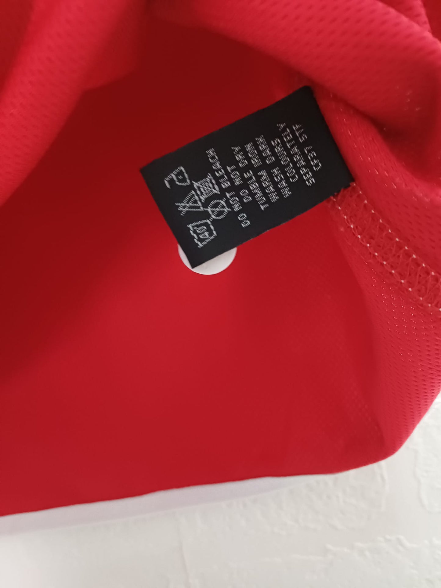 Men's Rugby Shirt Manav Wales Cymru Red & White Short Sleeve XLB Approx. 19" PTP - Very Good Condition