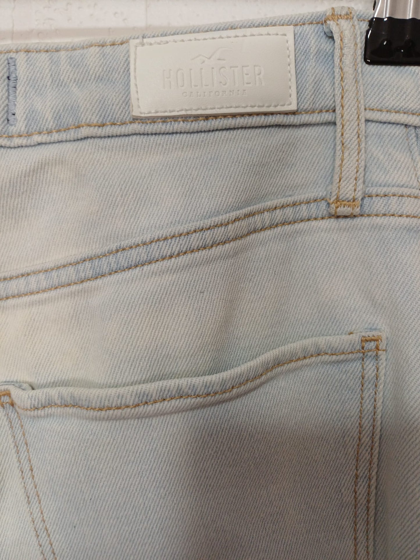Women's Wide Leg Jeans Hollister Light Blue Wash High Rise W28 L31 - Very Good Condition