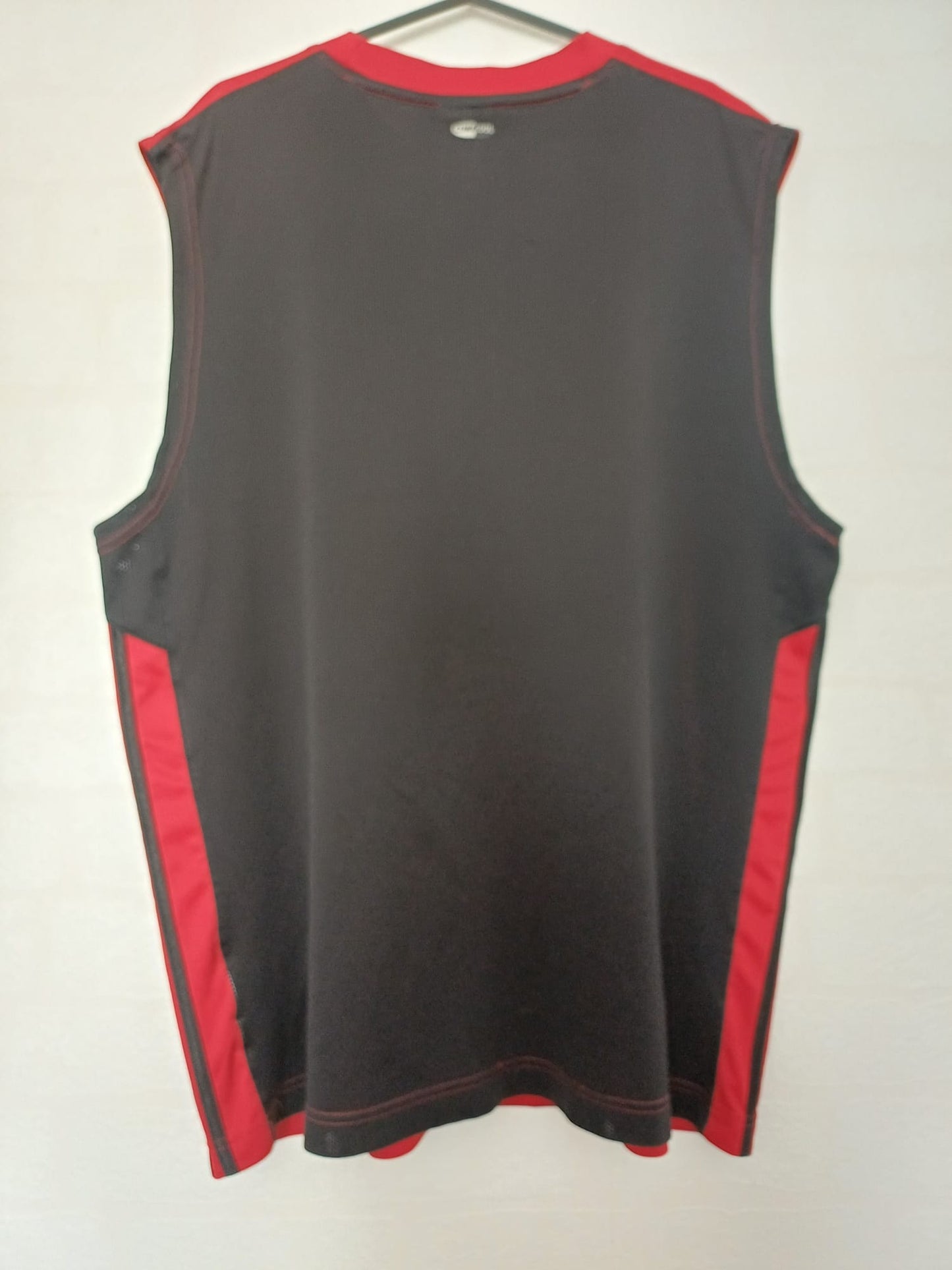 Men's Vest Adidas ClimaCool Red Black Sleeveless Sports Size XL Approx. 23" PTP - Good Condition