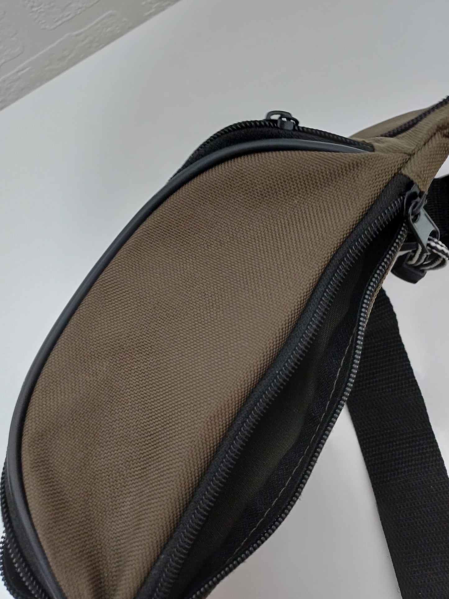 Khaki Multi-Pocket Bum Bag Waist Pack Festival Hiking Travel