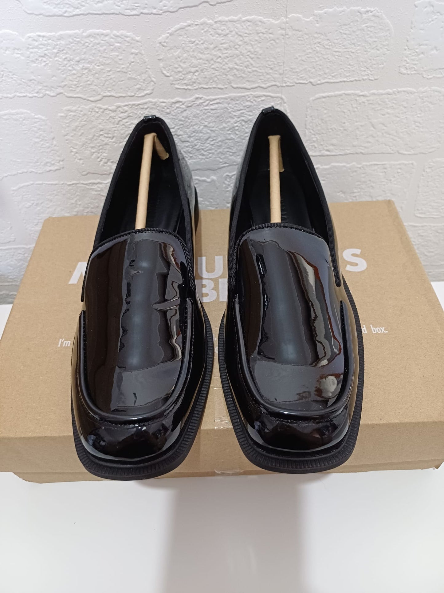 Women's Patent Loafers JD Williams Black Wide Fit Size 5 - New