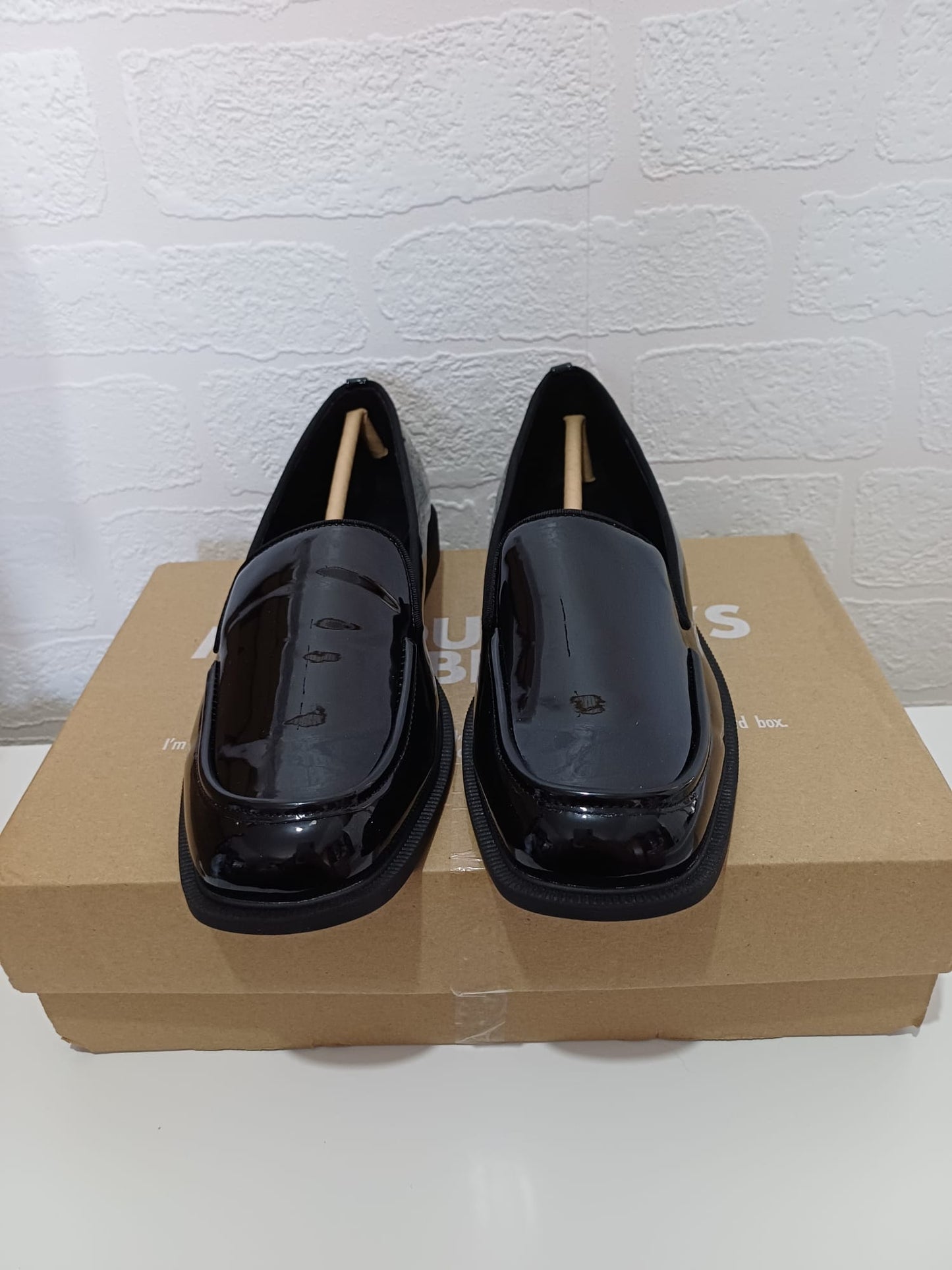 Women's Patent Loafers JD Williams Black Wide Fit Size 5 - New