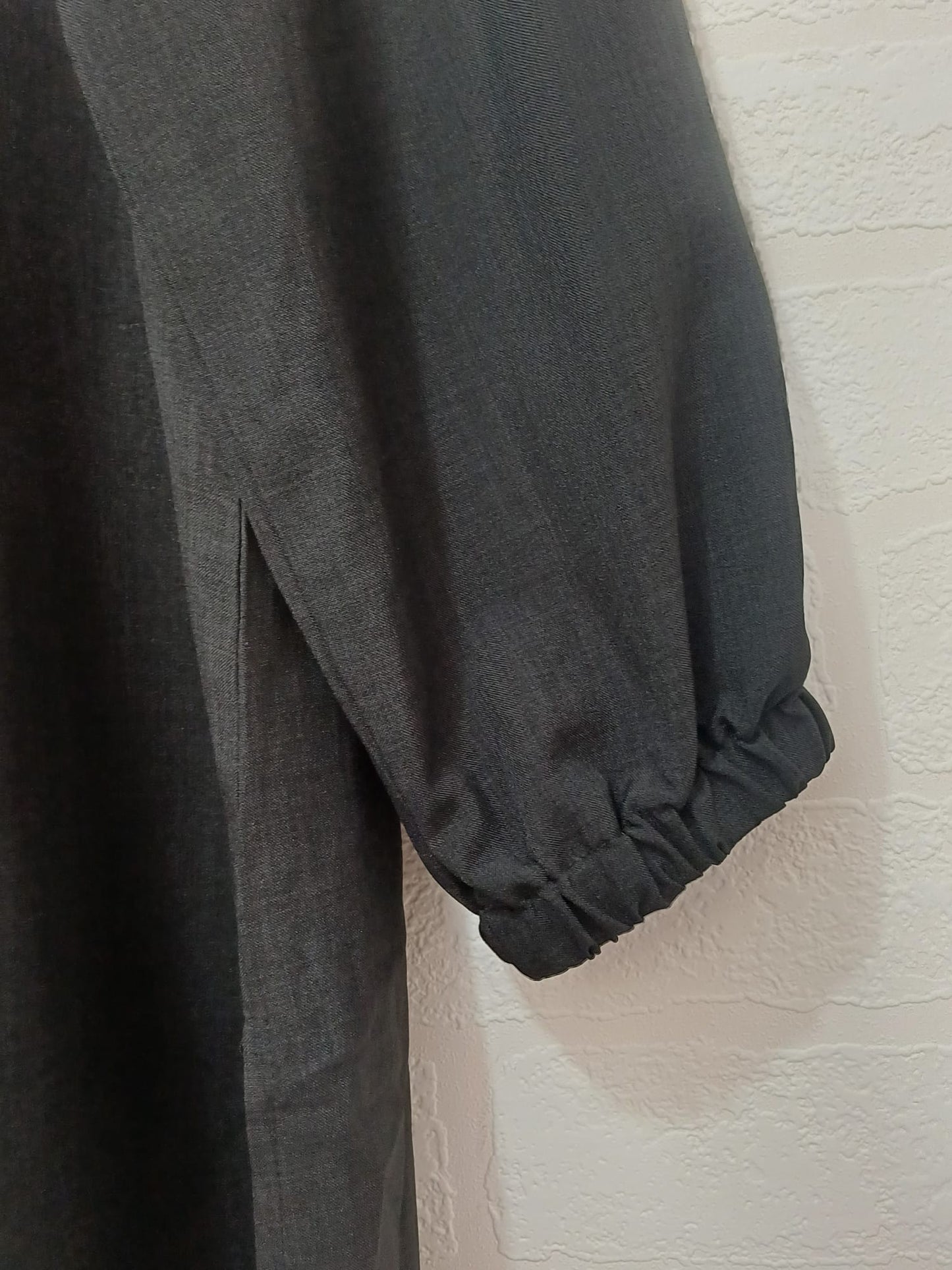 Women's Longline Tunic Blouse Top ZANZEA Black 3/4 Sleeve Round Neck Button Detail XXL Approx. 23" PTP - Very Good Condition