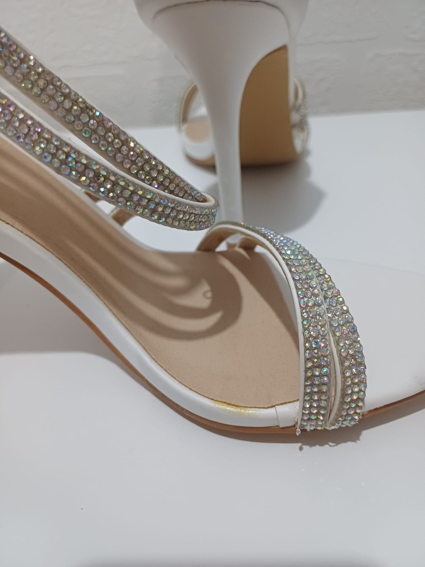 Women's Sandals Divine Diamante Strappy High Heel Size 6 Approx. 10cm Heel - New In Box