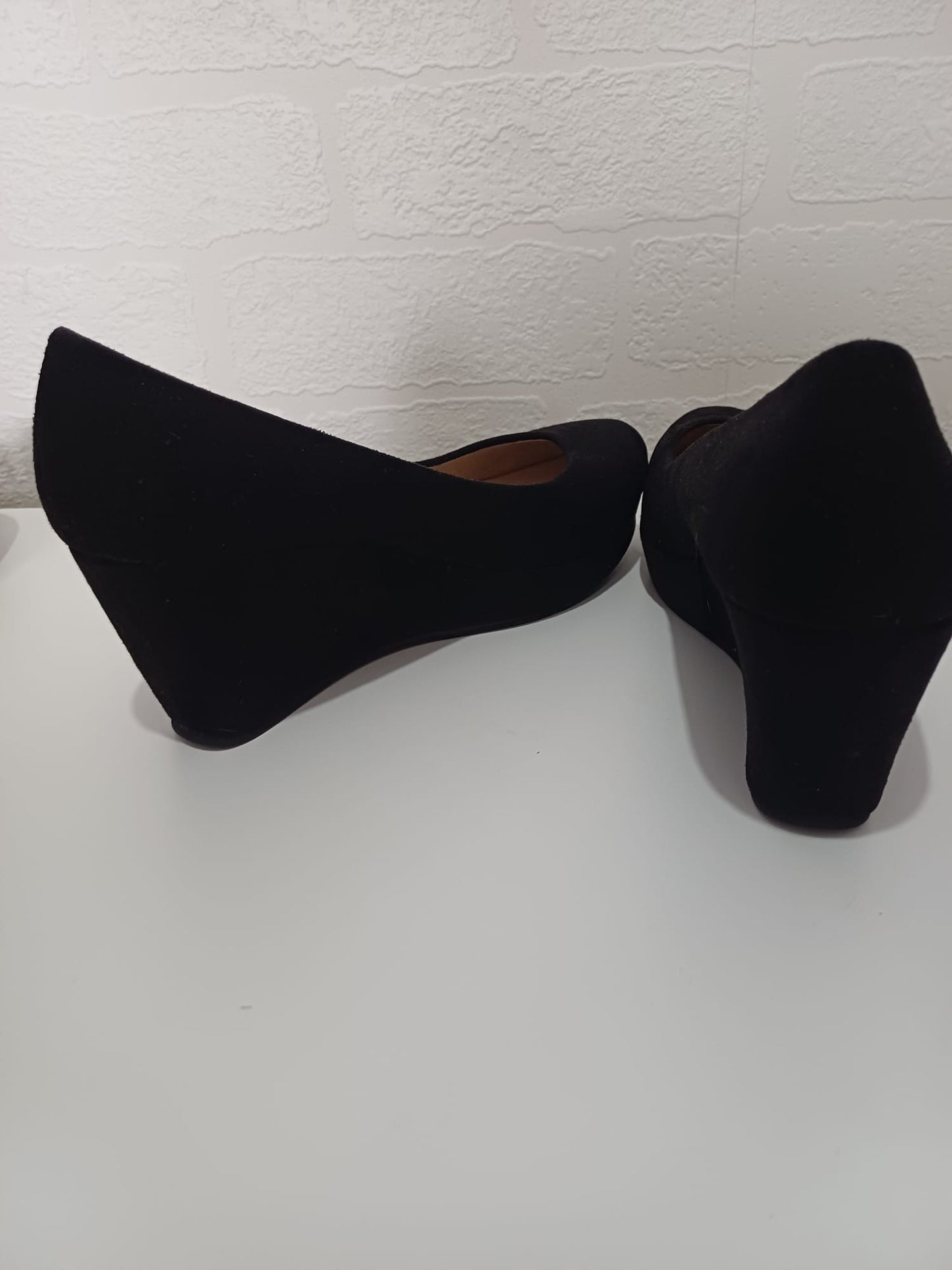 Women's Wedge Heel Shoes Heavenly Feet UK 4 EU 37 Anti Fatigue Soft Finish - New Without Box