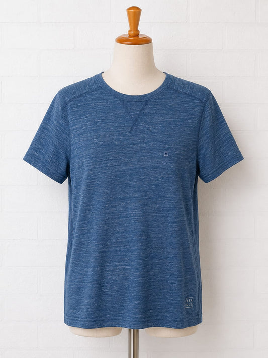 Men's T-Shirt American Eagle Outfitters Blue Space Dye Crew Neck Medium Approx. 21" PTP - Excellent Condition