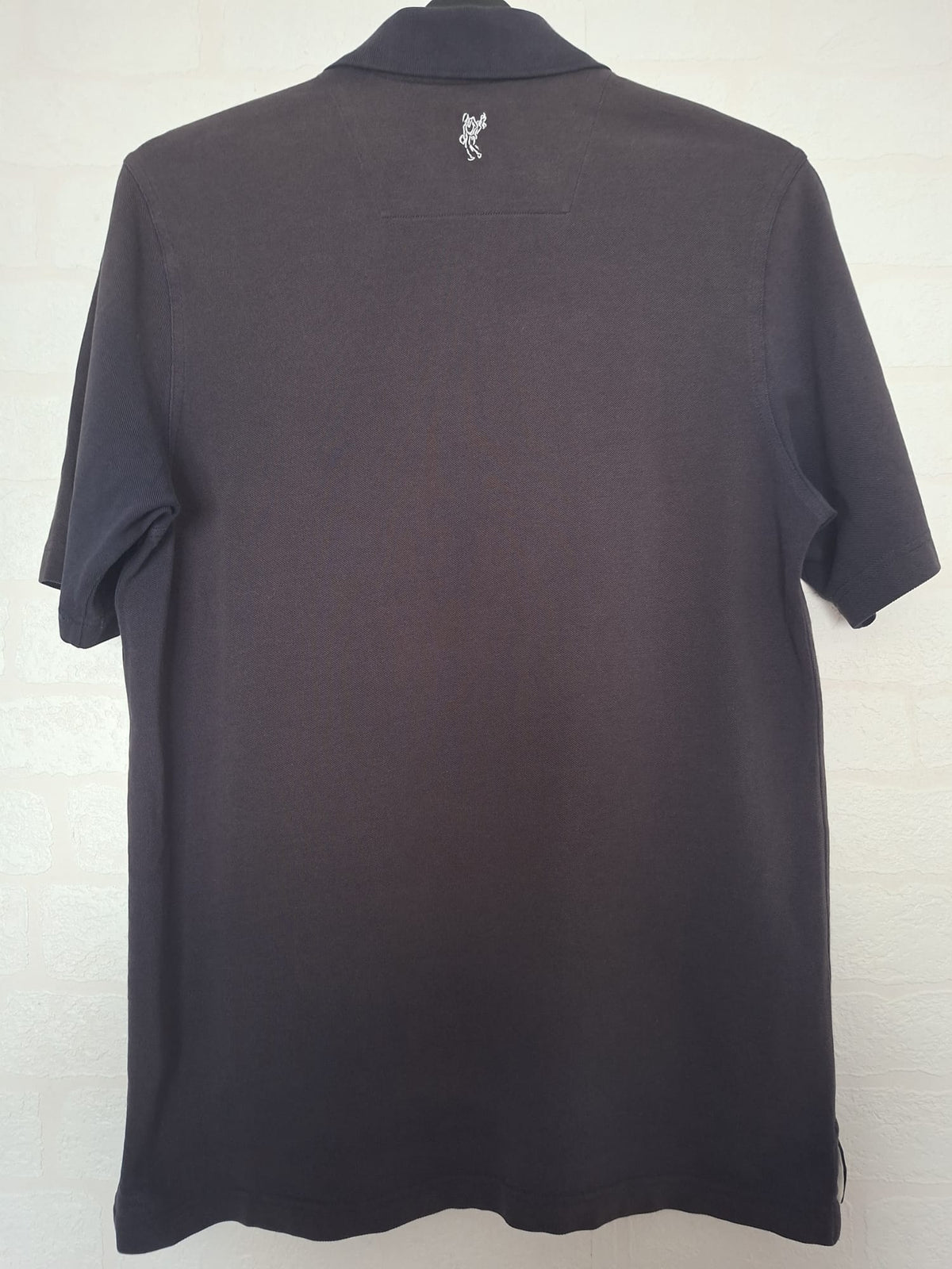 Men's Polo Shirt Ashworth EZ-TEC Faded Navy Blue Medium Approx. 21" PTP - Good Condition