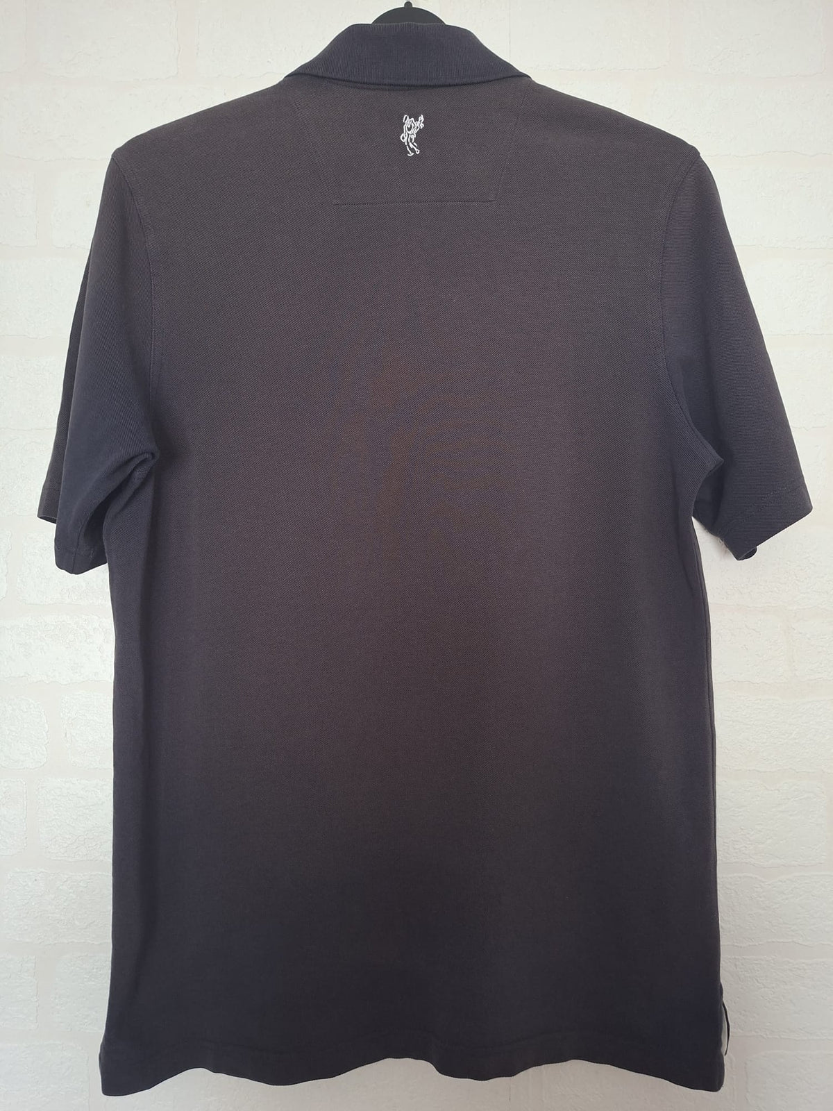 Men's Polo Shirt Ashworth EZ-TEC Faded Navy Blue Medium Approx. 21" PTP - Good Condition