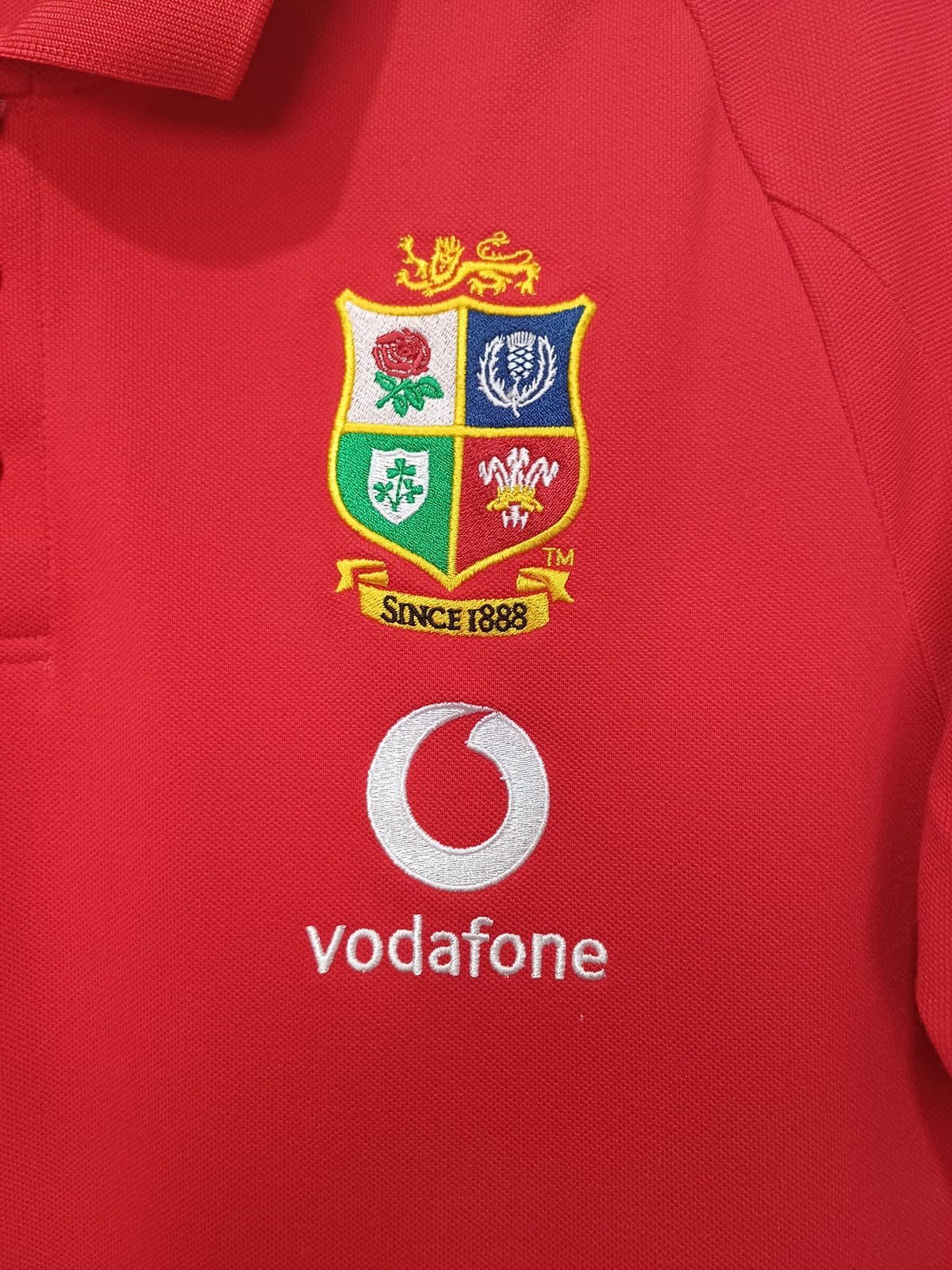 Men's Rugby Polo Shirt Canterbury British & Irish Lions Red XL Approx. 22" PTP - Very Good / Like New Condition