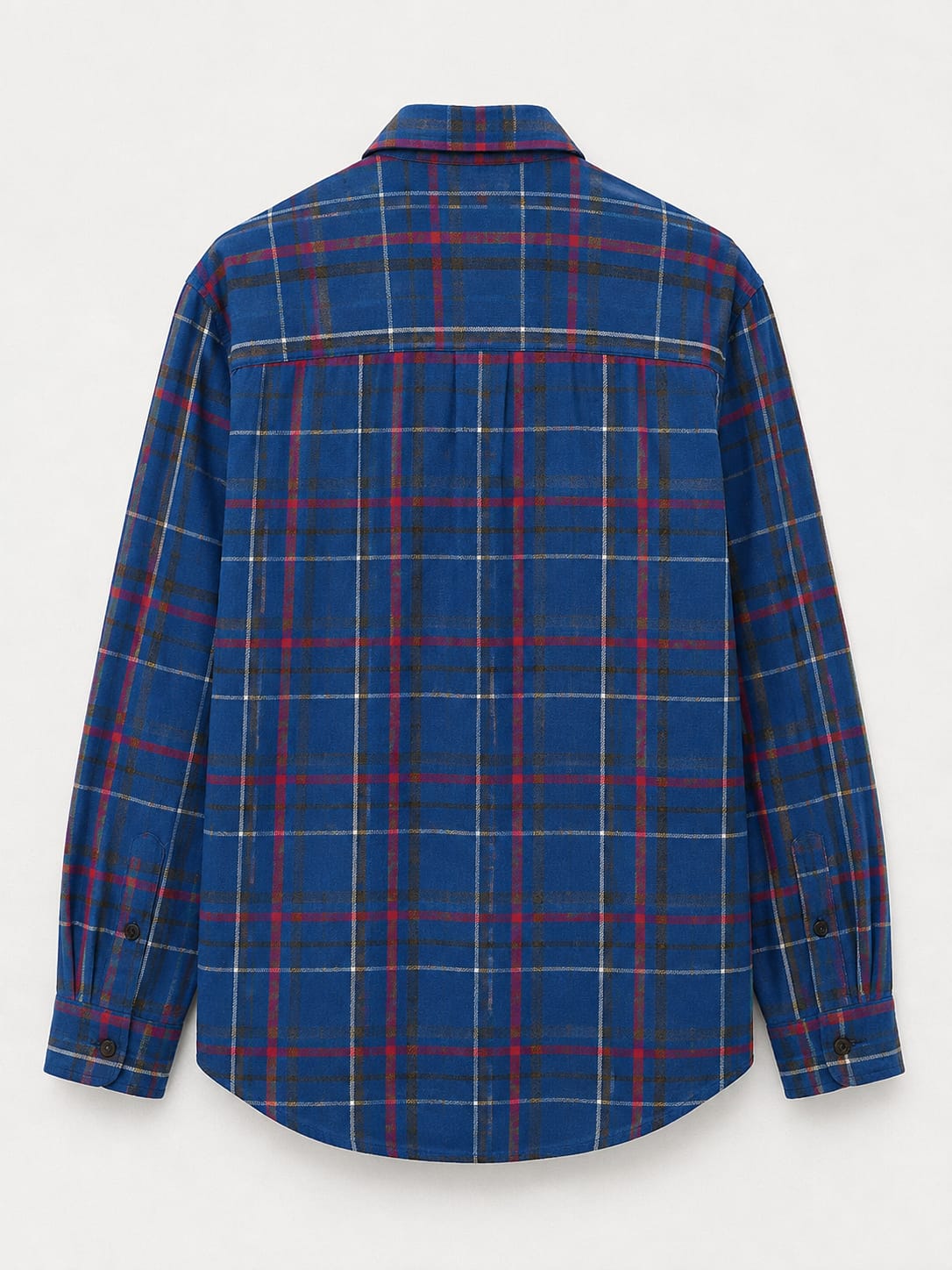Men's Flannel Shirt Ozark Wilderness Blue/Red Size Large Approx. 24" PTP - Great Condition