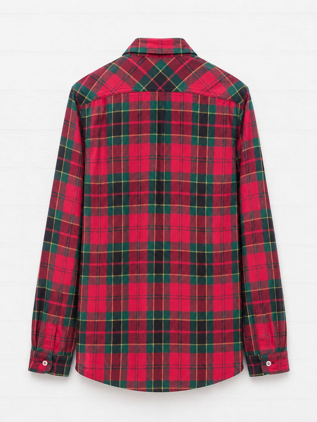 Men's Flannel Shirt Big Nami Red/Green Tartan Vintage Italian Size 40 Approx. 20.5" PTP - Great Condition