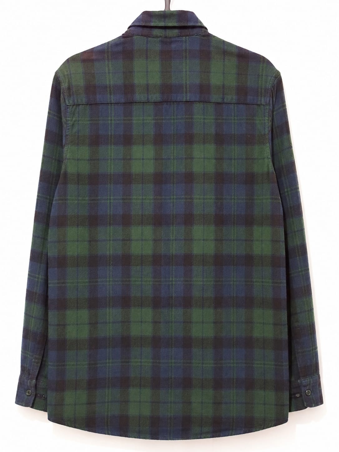 Men's Flannel Shirt John Partridge Green/Navy Size Small Approx. 18" PTP - Great Condition