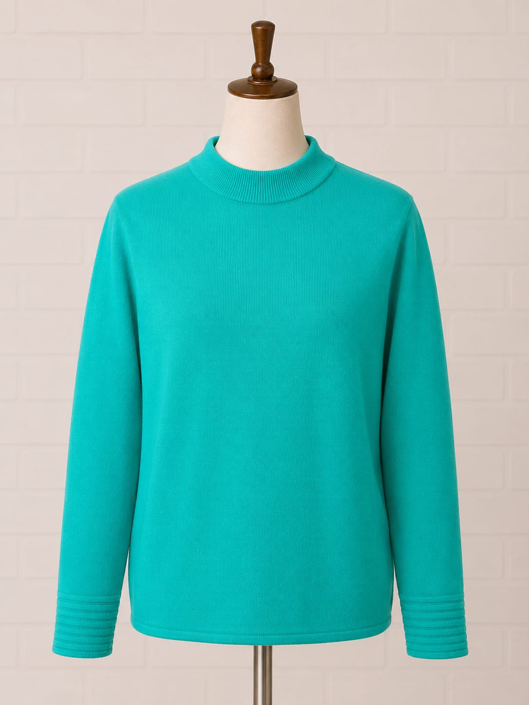 Women's Jumper Essentials Turquoise/Teal Crew Neck Long Sleeve Size 18 Approx. 22" PTP - Very Good Condition