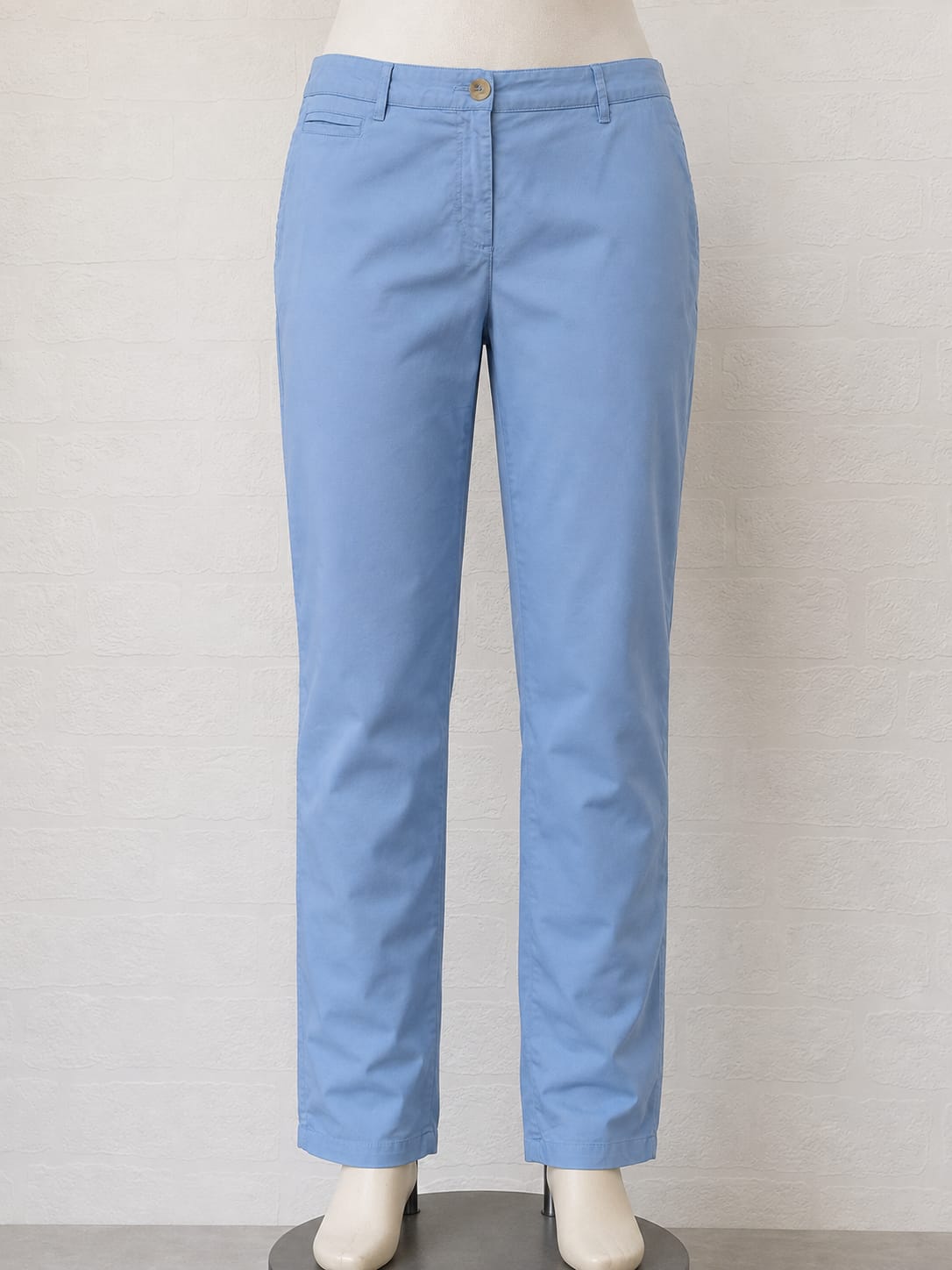 Women's Trousers Crew Clothing Sky Blue Straight Leg Chino Size 16 Approx. 38" W 31" L - Very Good Condition
