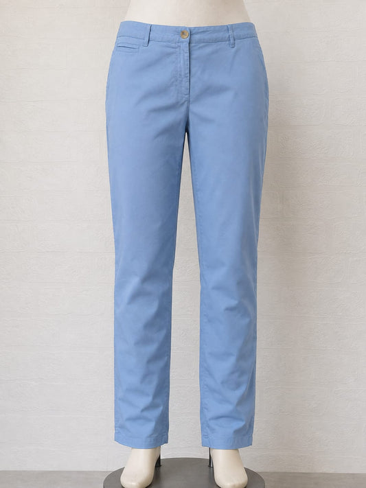 Women's Trousers Crew Clothing Sky Blue Straight Leg Chino Size 16 Approx. 38" W 31" L - Very Good Condition