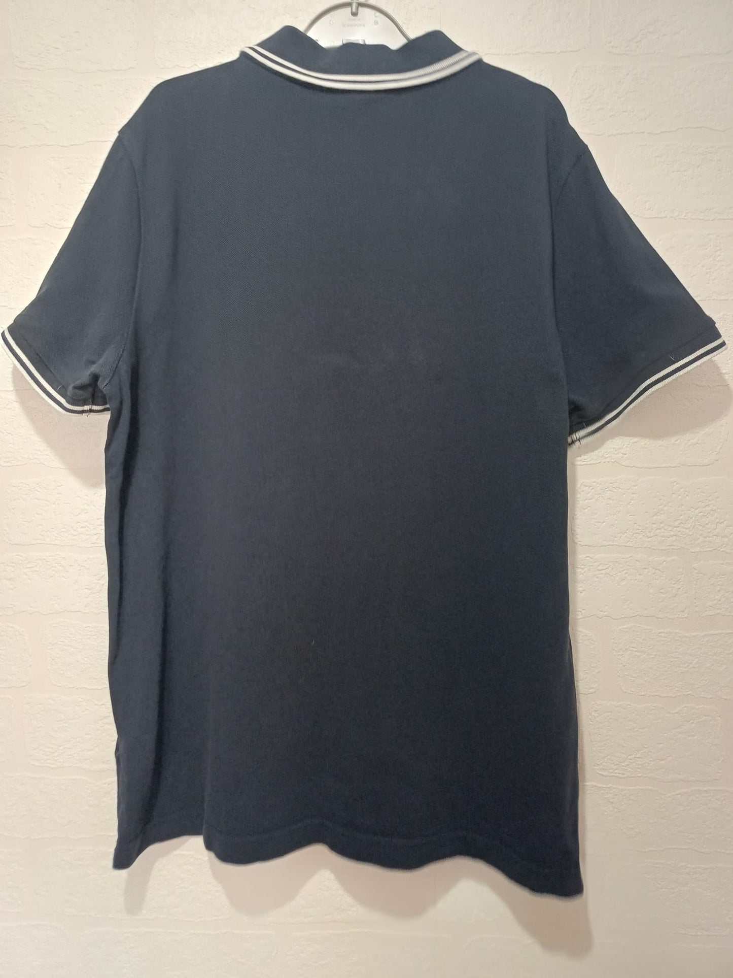 Men's Polo Shirt Tog 24 Navy Blue Collection Size M Approx. 20" PTP - Very Good Condition