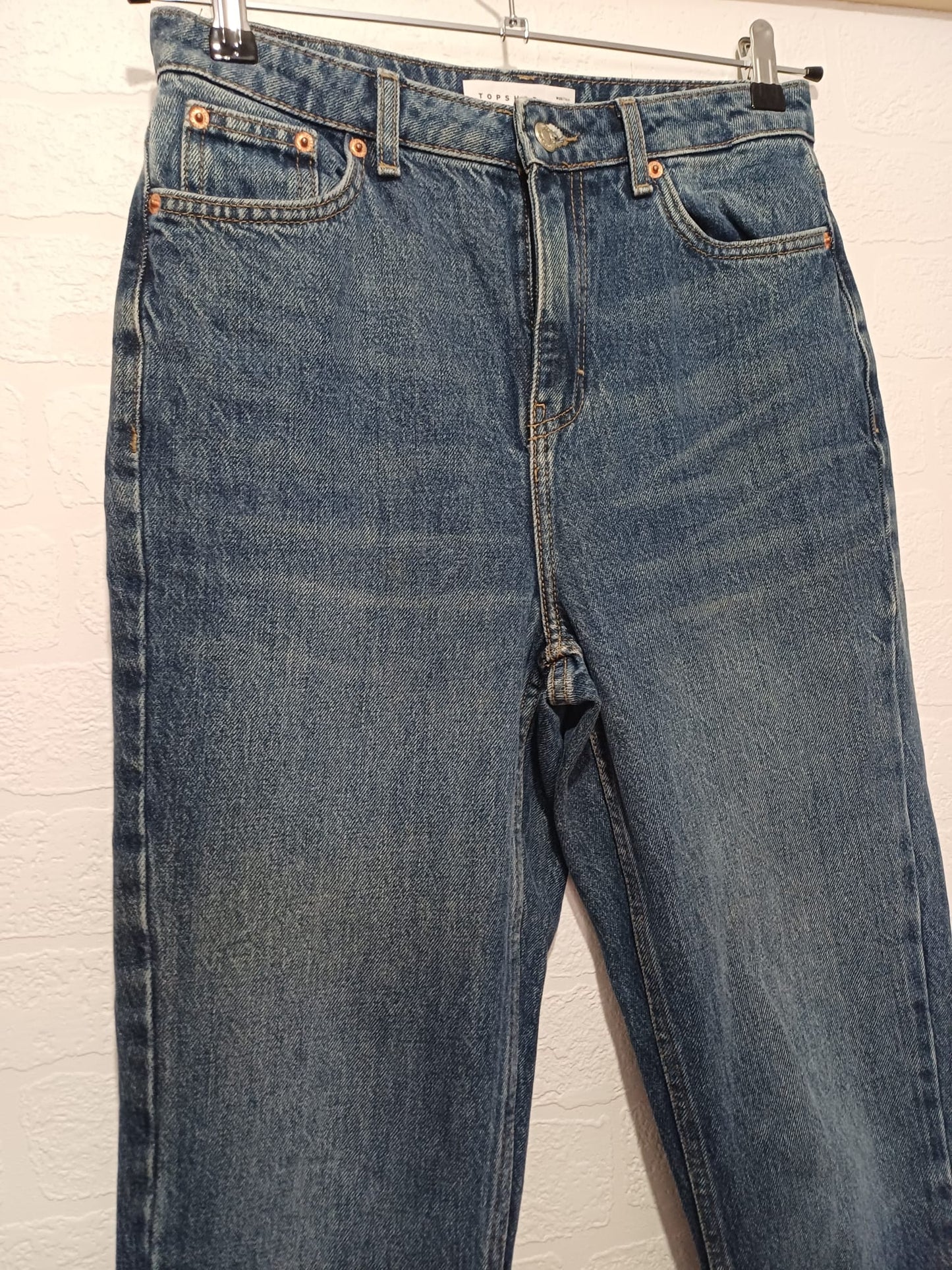 Women's Jeans Topshop Mom High Waist Straight Leg W28 L30 - Very Good Condition