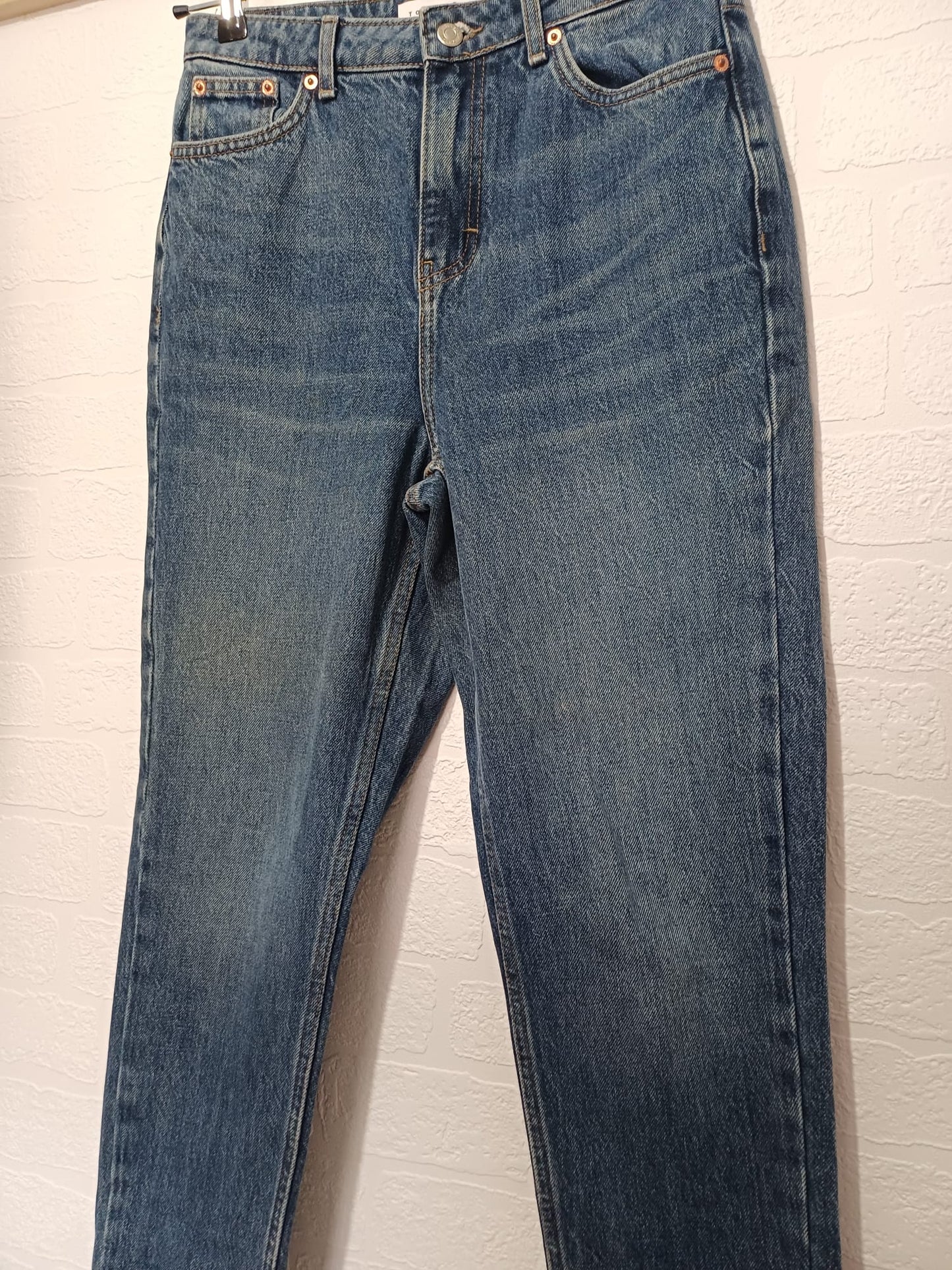 Women's Jeans Topshop Mom High Waist Straight Leg W28 L30 - Very Good Condition
