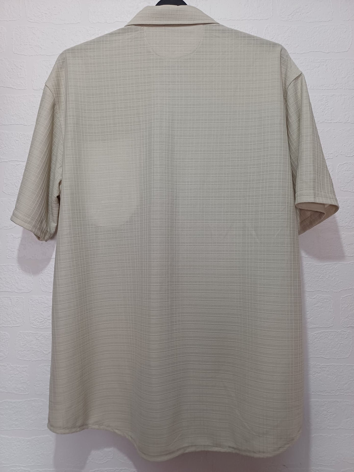 Men's Shirt Max Men Collection Beige Cream Short Sleeve Two Chest Pockets XXXL Approx. 25" PTP - Very Good Condition