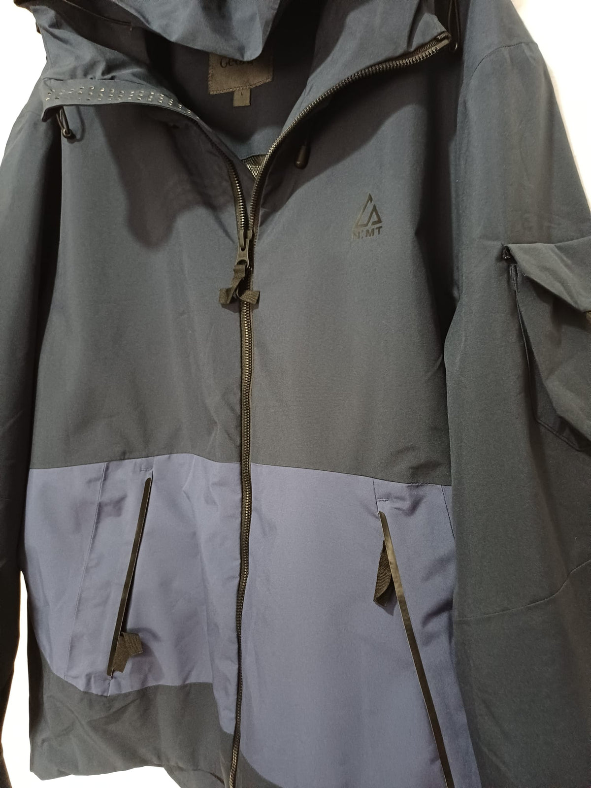 Men's Jacket George at Asda N:LMT Navy Blue Hooded Waterproof Outdoor Size L Approx. 23" PTP - Very Good Condition
