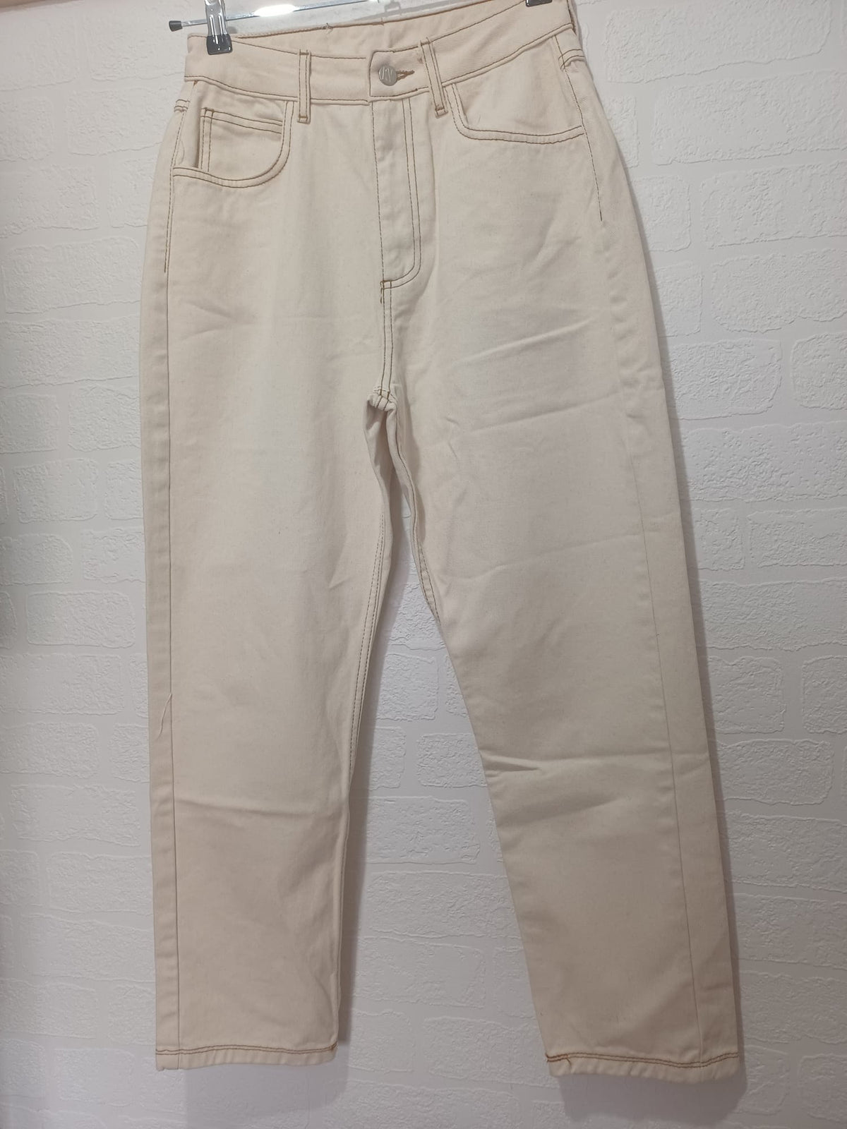 Women's Jeans Reclaimer Vintage Cream High Waist Straight Leg W28 L26 - Good Condition