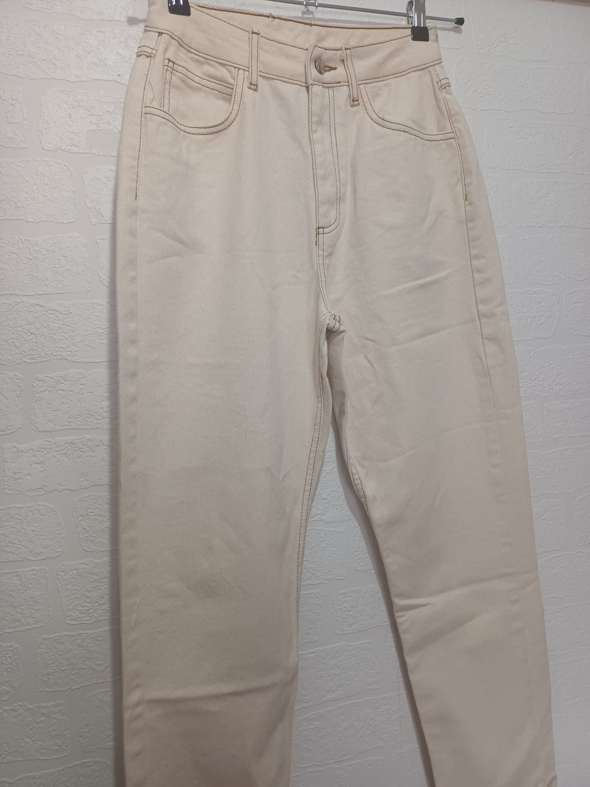 Women's Jeans Reclaimer Vintage Cream High Waist Straight Leg W28 L26 - Good Condition