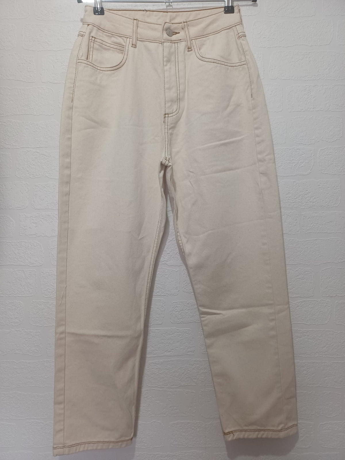 Women's Jeans Reclaimer Vintage Cream High Waist Straight Leg W28 L26 - Good Condition