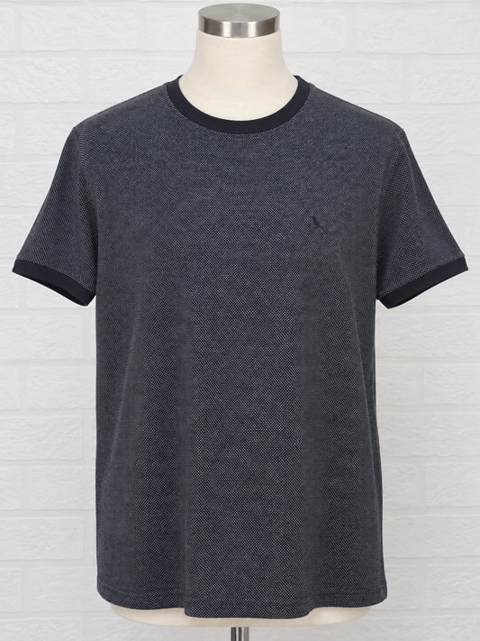 Men's T-Shirt Alphar One Black Grey Textured XXL Approx. 22" PTP - Very Good Condition