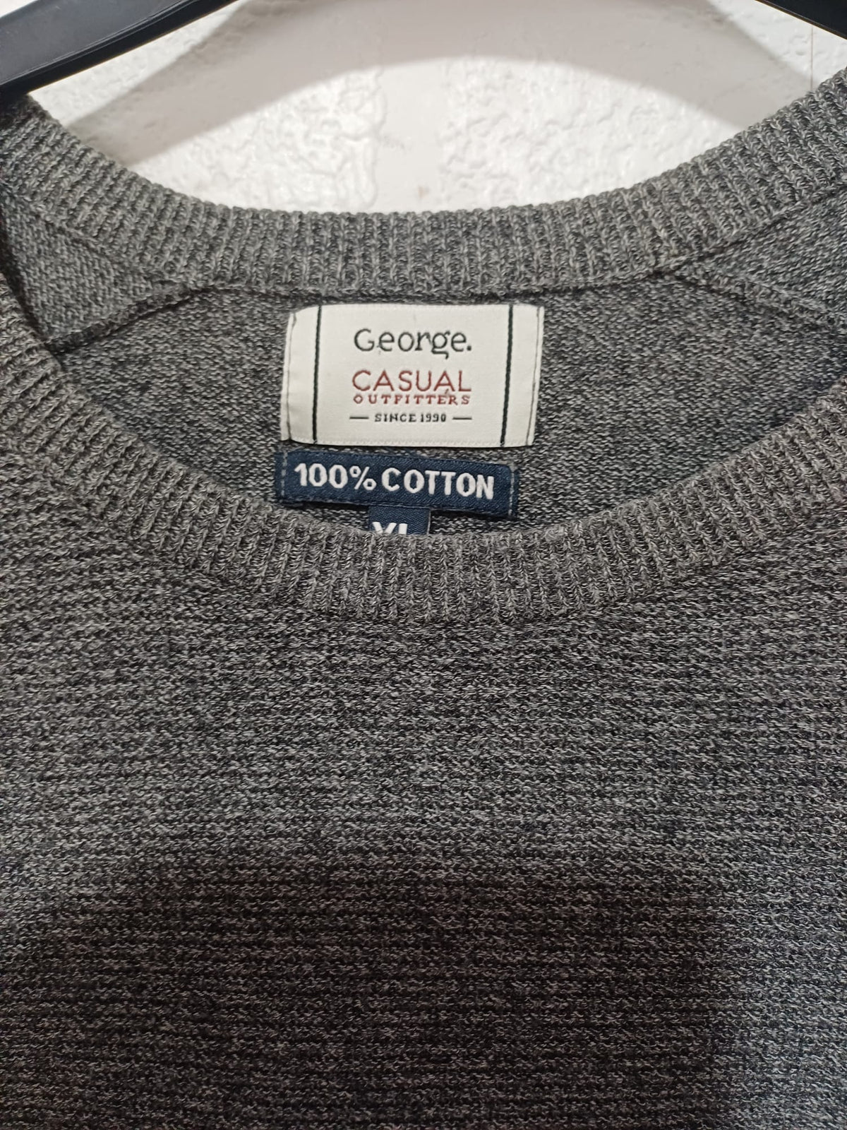 Women's Jumper George Grey Lightweight Knitted Long Sleeve Size XL Good