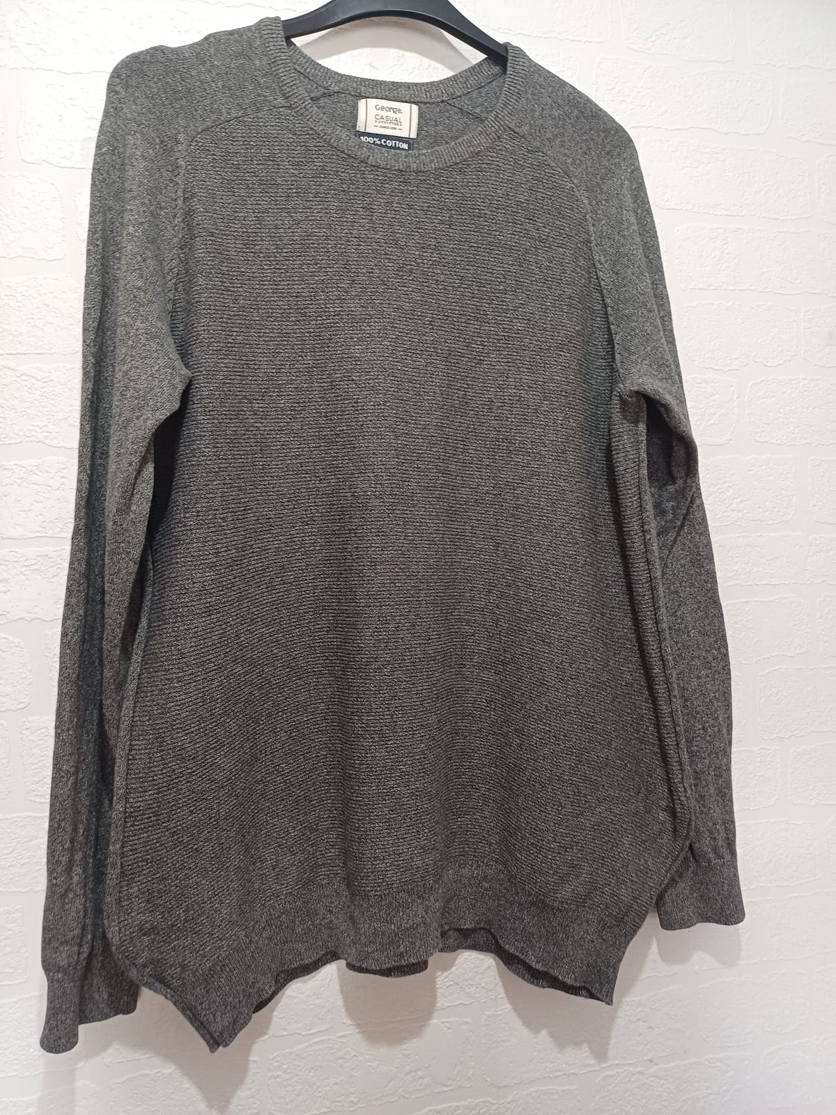 Women's Jumper George Grey Lightweight Knitted Long Sleeve Size XL Good